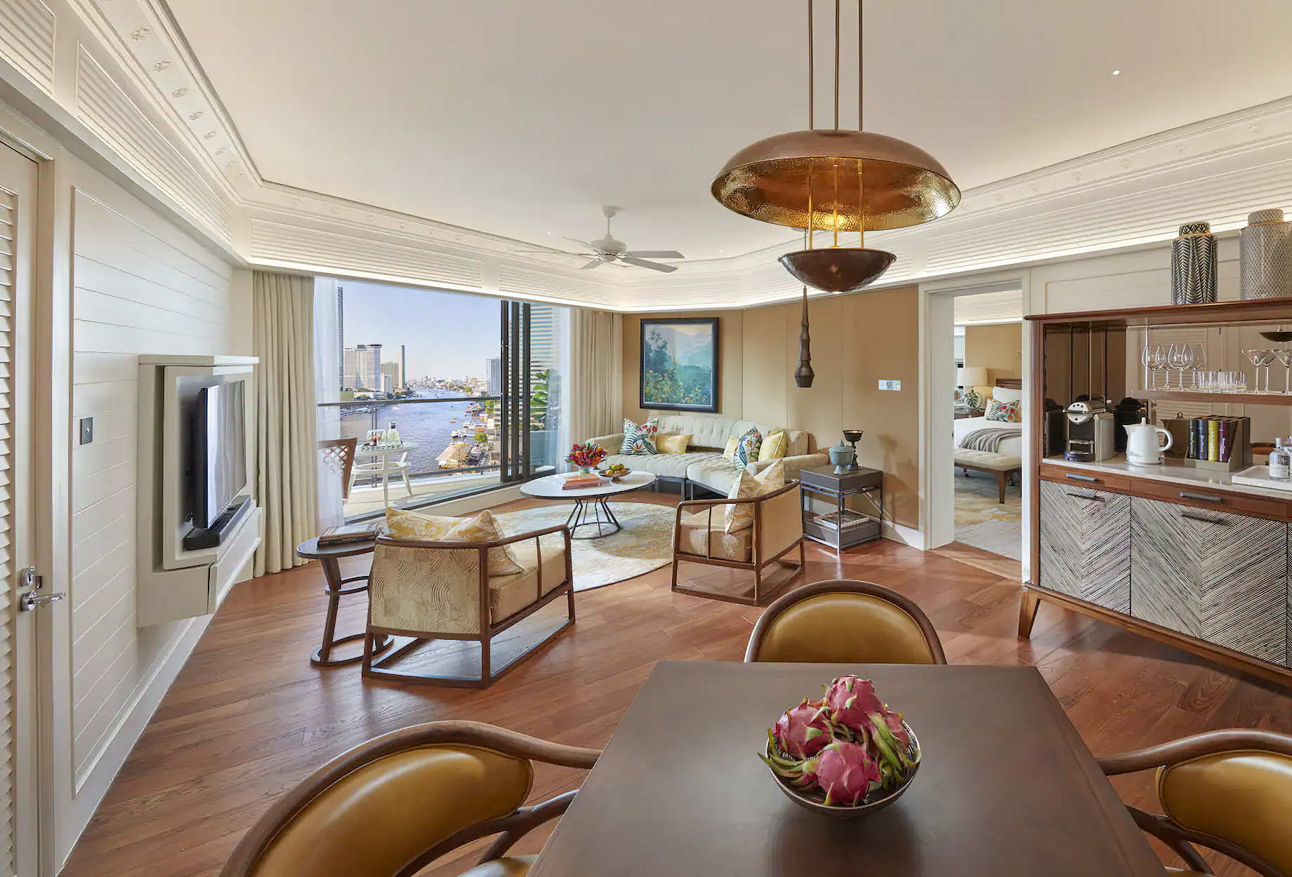 Mandarin Oriental, Bangkok Hotel – Bangkok, Thailand – Deluxe One Bedroom Theme Suite Living room