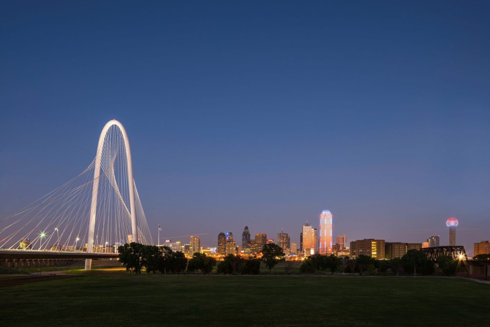 The Ritz-Carlton, Dallas Hotel - Dallas, TX, USA - Dallas City Skyline Night View