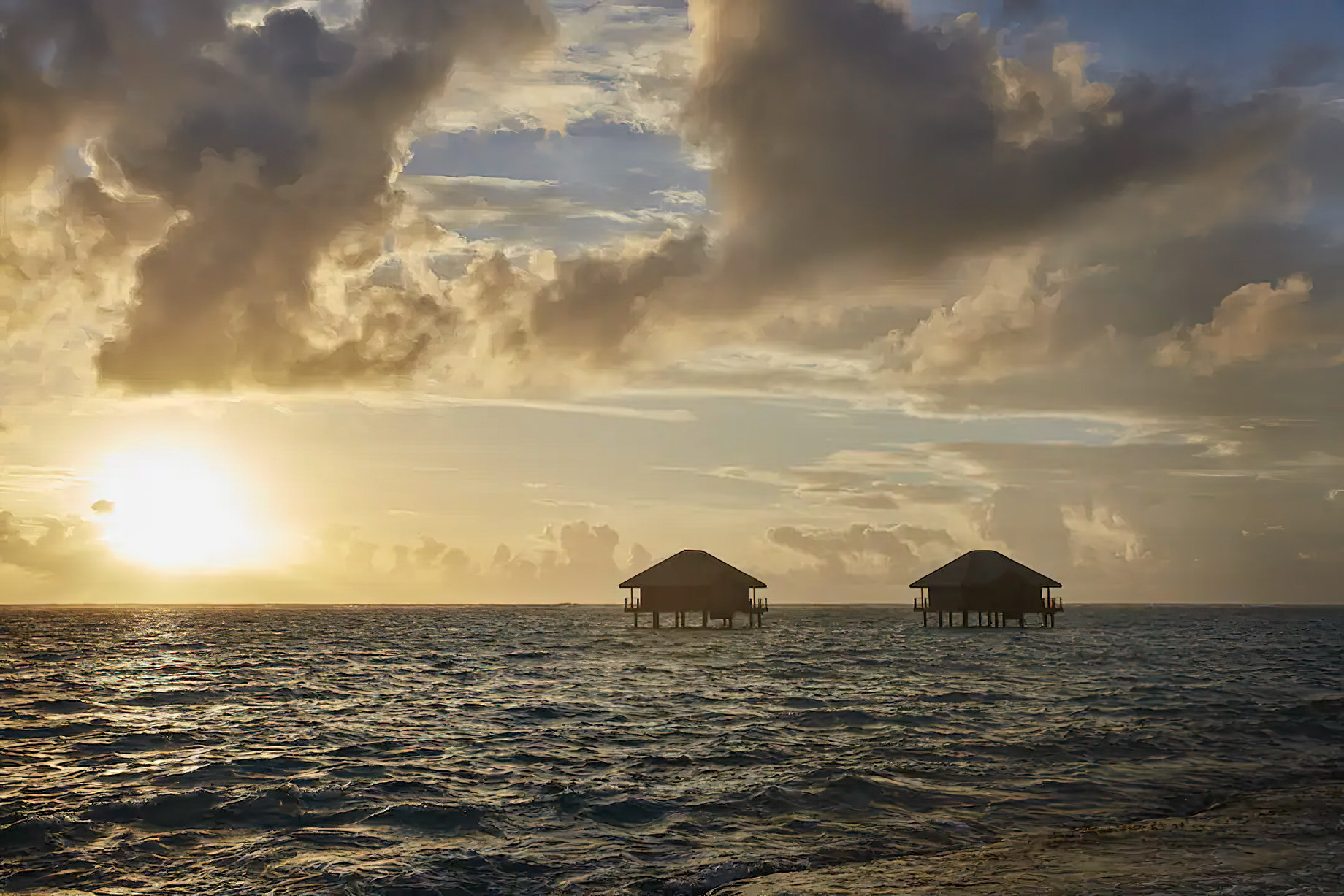 Mandarin Oriental, Canouan Island Resort – Saint Vincent and the Grenadines – Spa Overwater Bungalows Sunset View