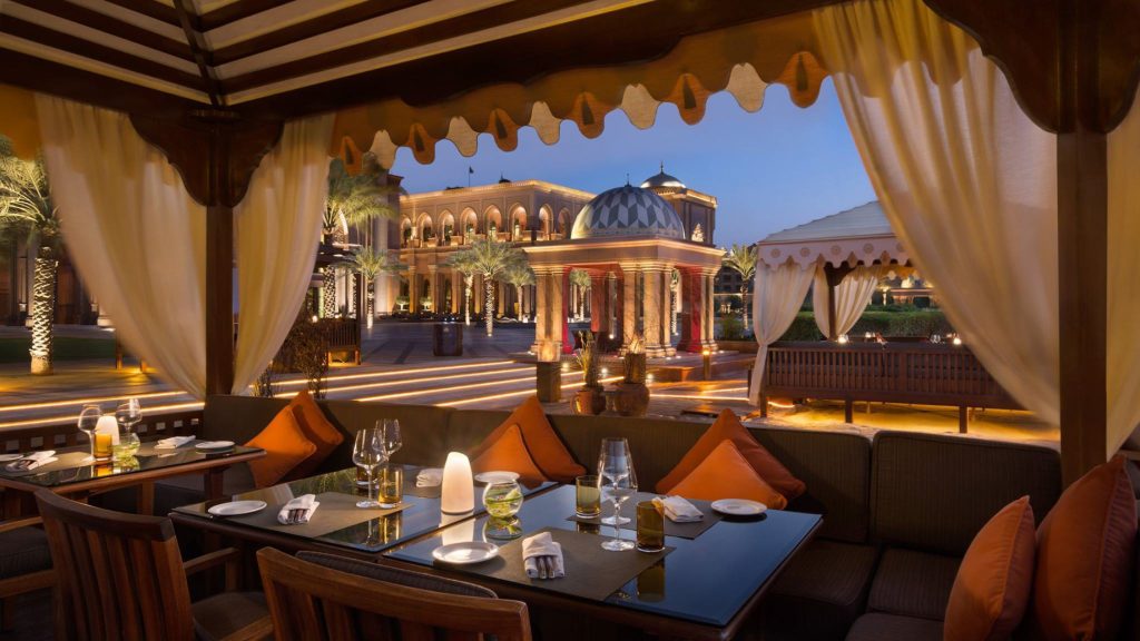 Emirates Palace Abu Dhabi Hotel - Abu Dhabi, UAE - Dining Cabana Palace Night View