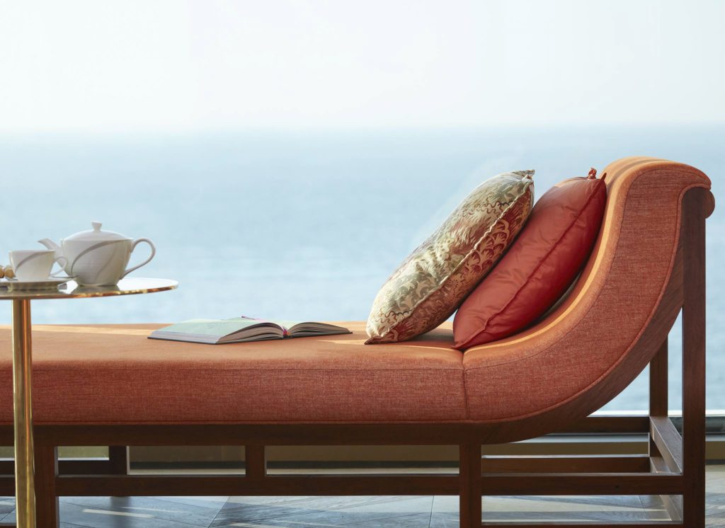 Mandarin Oriental Jumeira, Dubai Resort - Jumeirah, Dubai, UAE - Mandarin Suite Sea Front Living Room Chair Ocean View