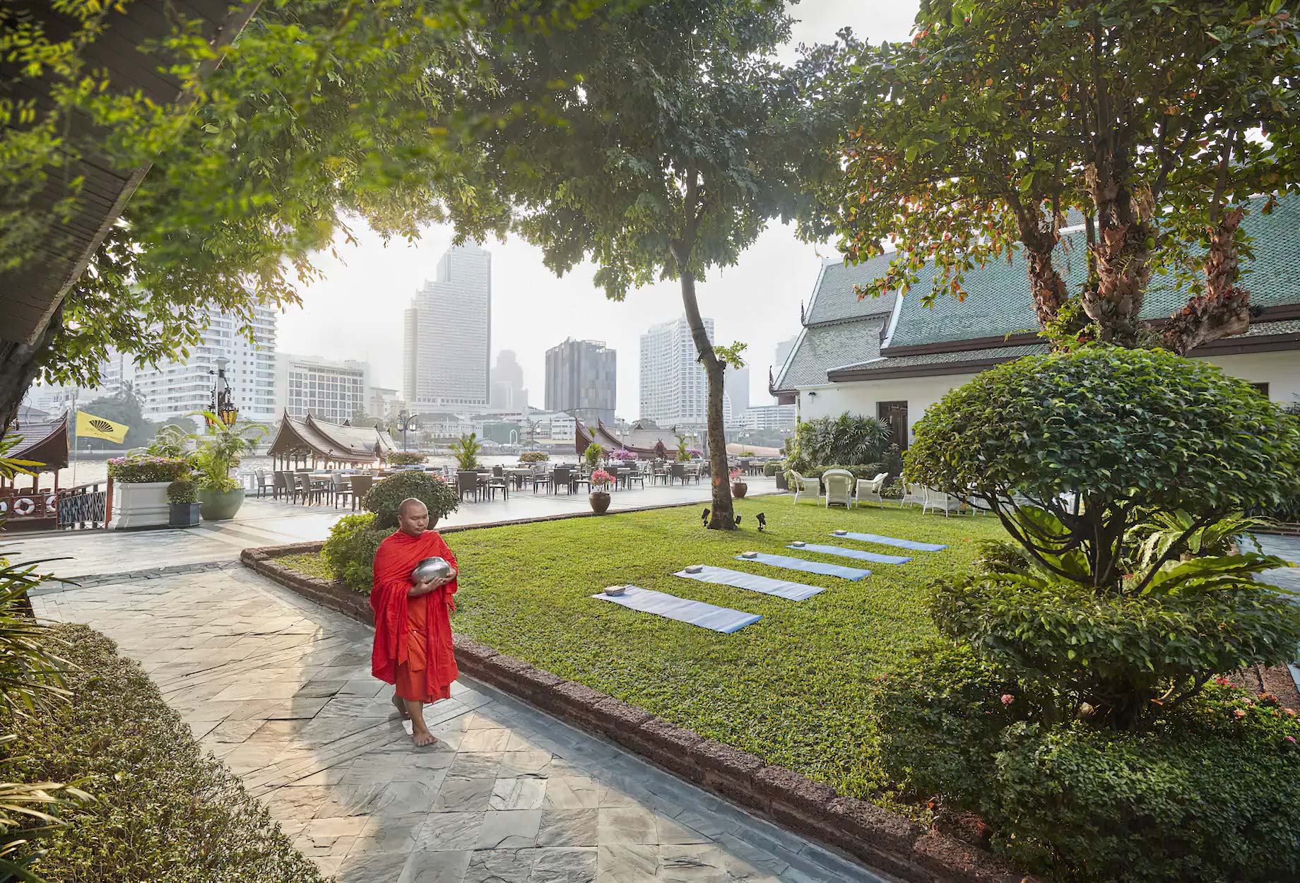 Mandarin Oriental, Bangkok Hotel - Bangkok, Thailand - Monk