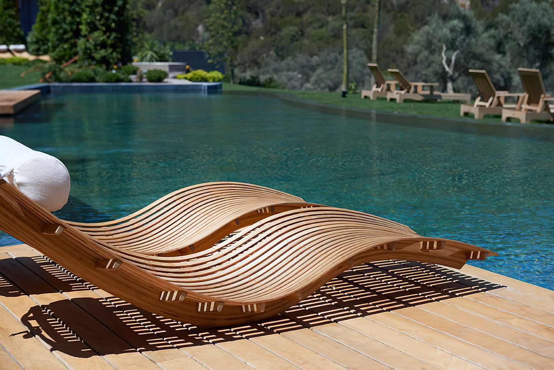 Mandarin Oriental, Bodrum Hotel – Bodrum, Turkey – Spa Pavilion Exterior Pool Deck Chairs