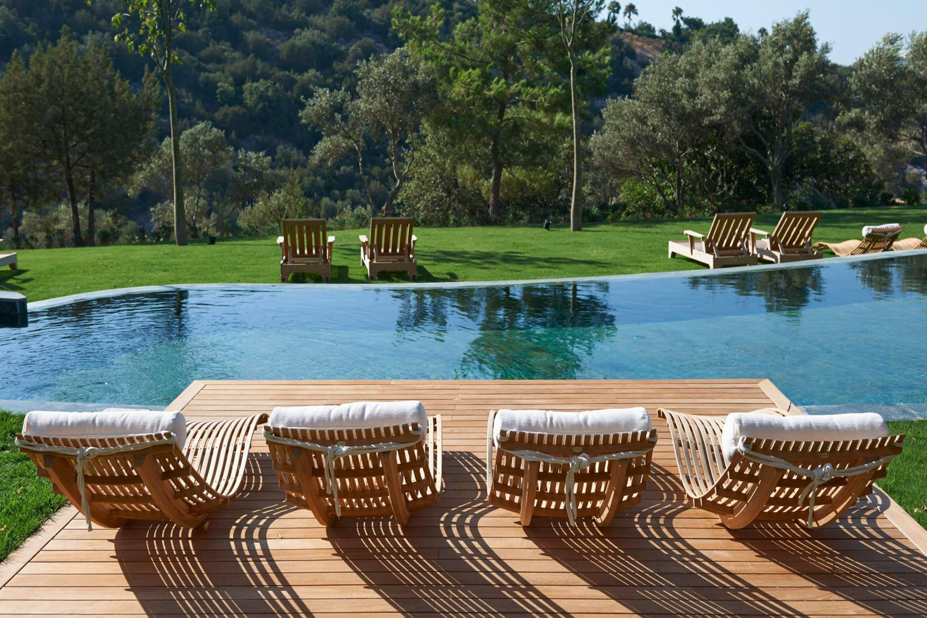 Mandarin Oriental, Bodrum Hotel – Bodrum, Turkey – Spa Pavilion Exterior Pool Deck Chairs