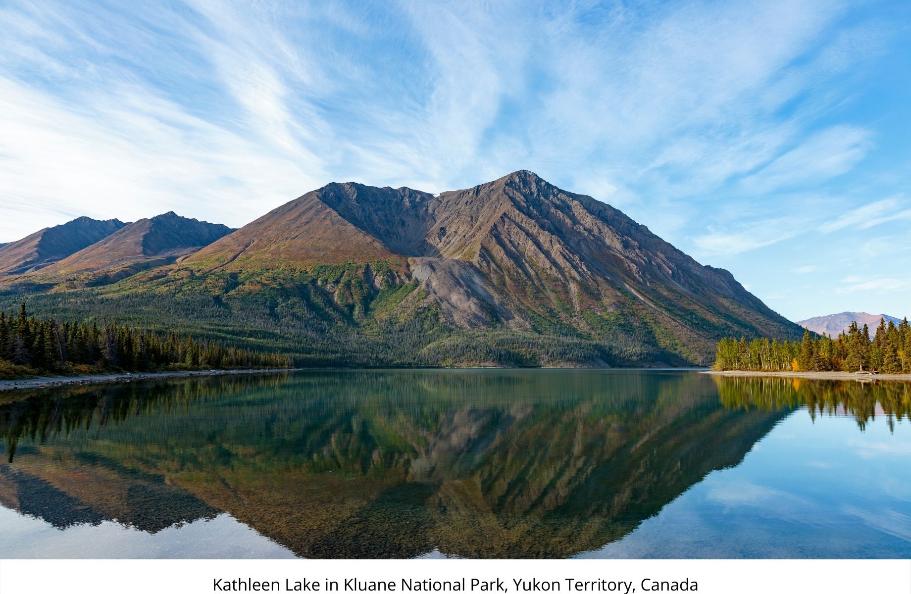 Kathleen Lake in Kluane National Park, Yukon Territory, Canada
