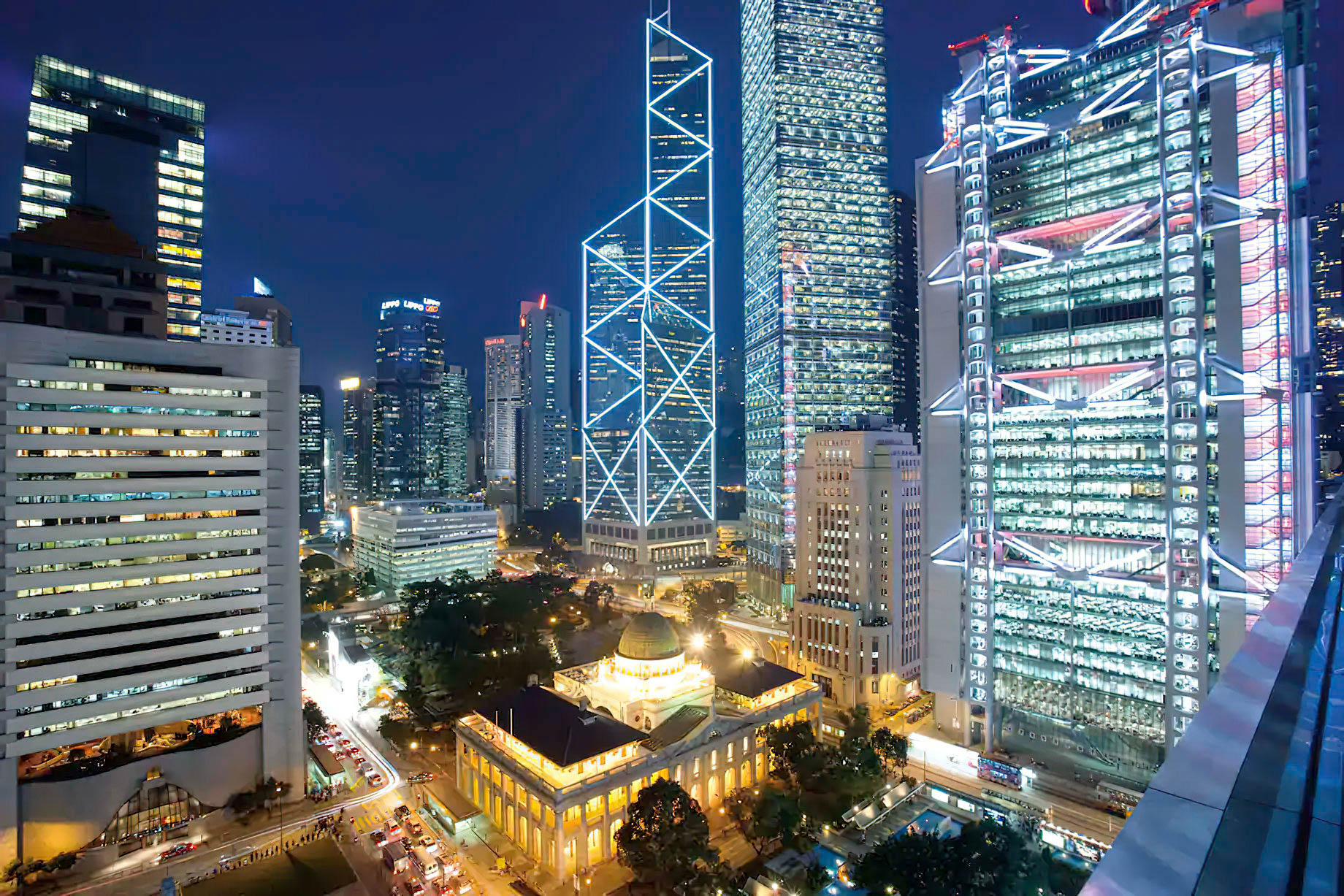 Mandarin Oriental, Hong Kong Hotel - Hong Kong, China - City View Night
