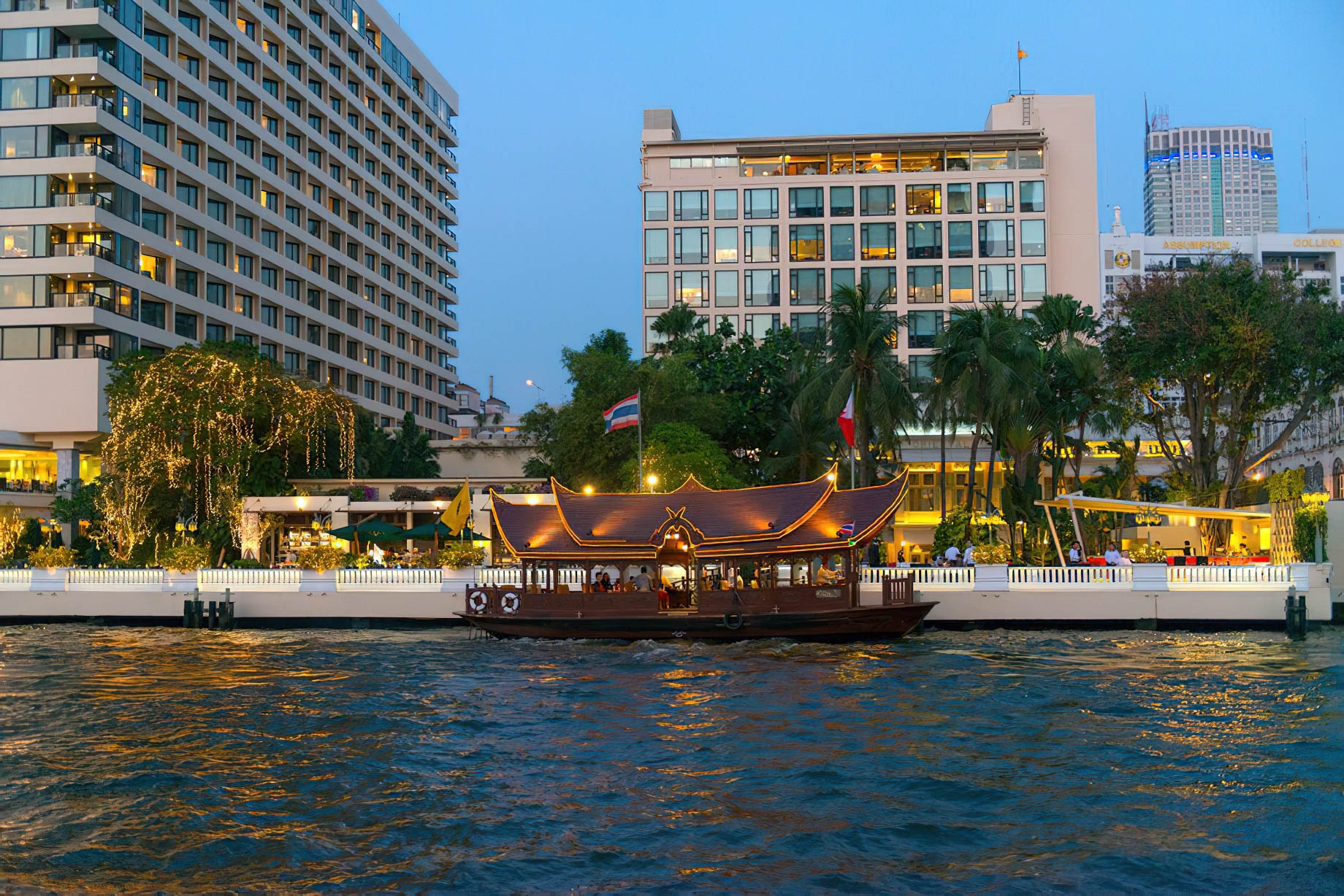 Mandarin Oriental, Bangkok Hotel – Bangkok, Thailand – Hotel River View Dusk