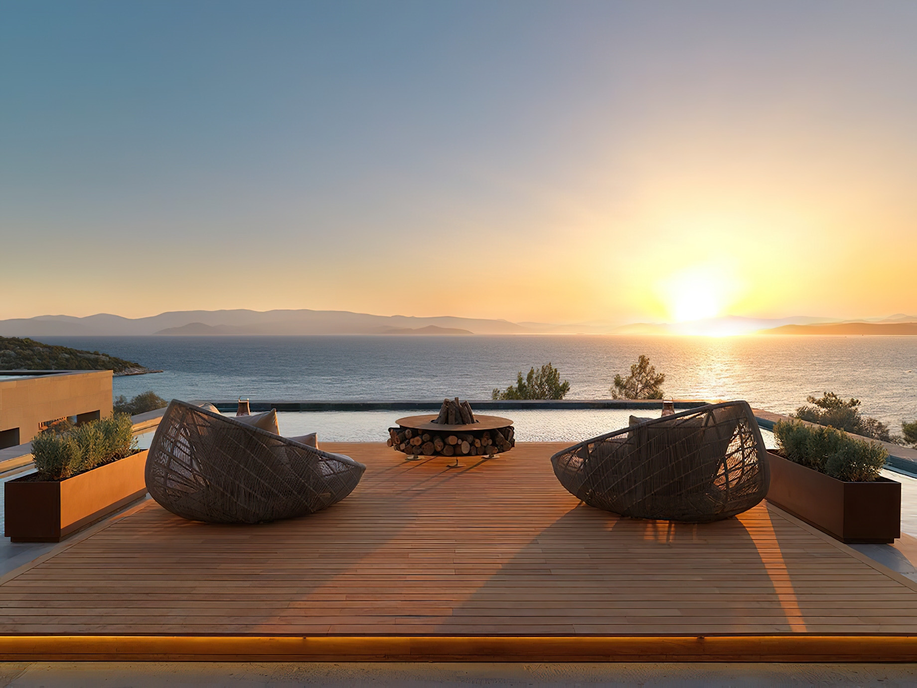 Mandarin Oriental, Bodrum Hotel – Bodrum, Turkey – Arrival Deck Sunset
