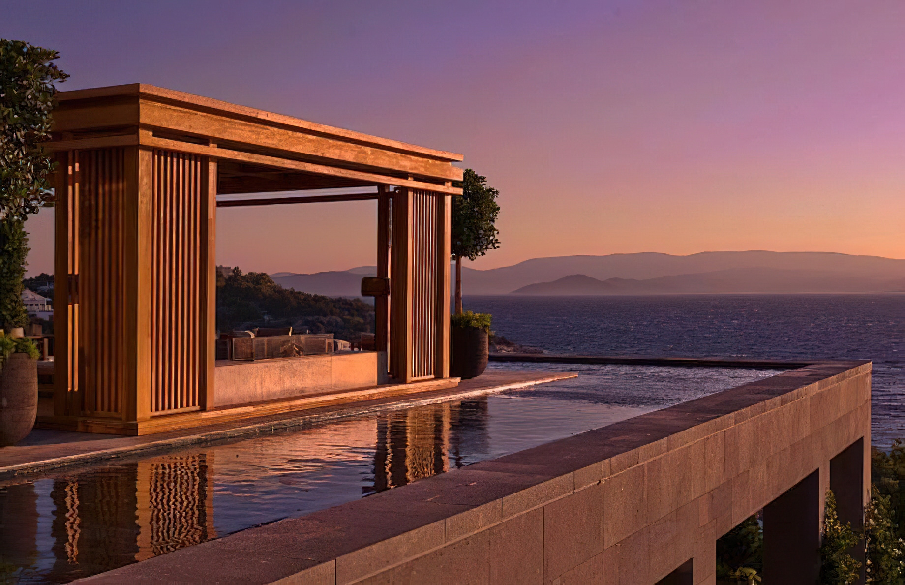 Mandarin Oriental, Bodrum Hotel – Bodrum, Turkey – Pool Deck Sunset