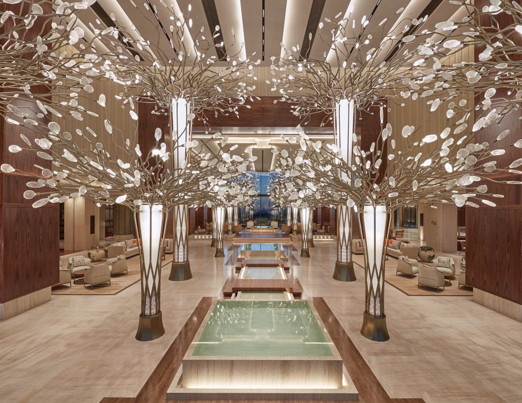 Mandarin Oriental Jumeira, Dubai Resort - Jumeirah, Dubai, UAE - Lobby Night View