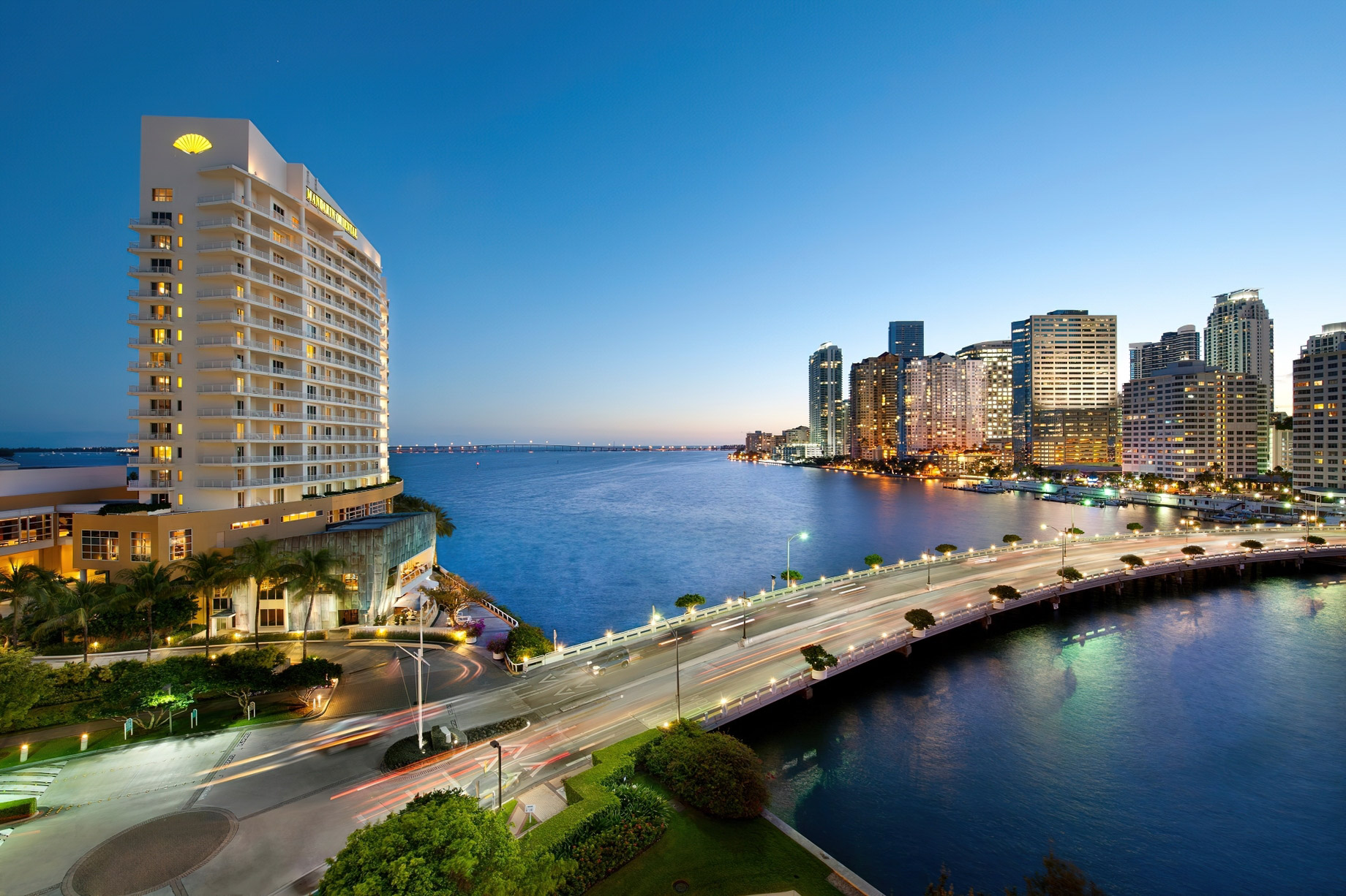 Mandarin Oriental, Miami Hotel – Miami, FL, USA – Exterior View Dusk