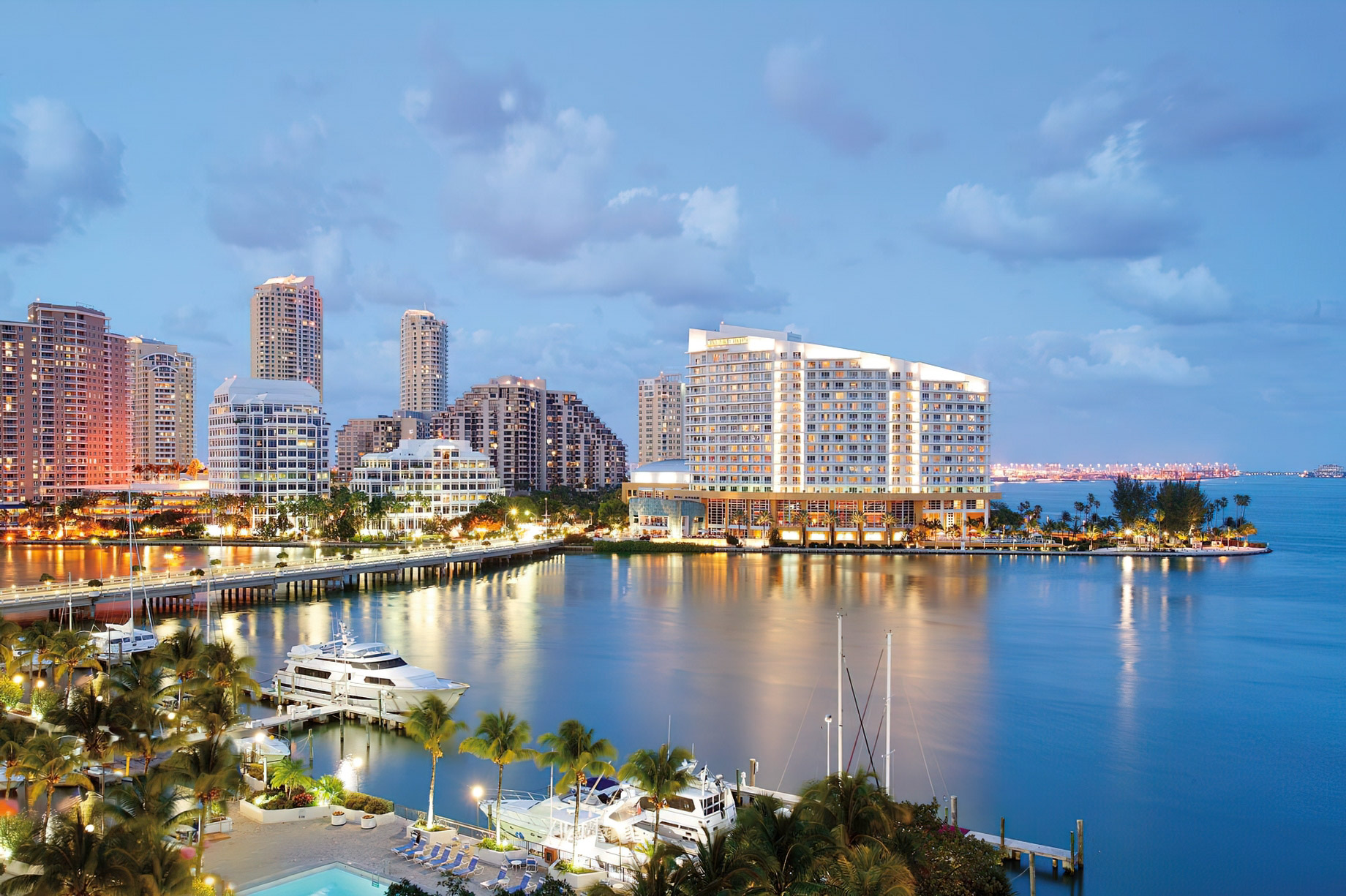 Mandarin Oriental, Miami Hotel - Miami, FL, USA - Exterior View Sunset