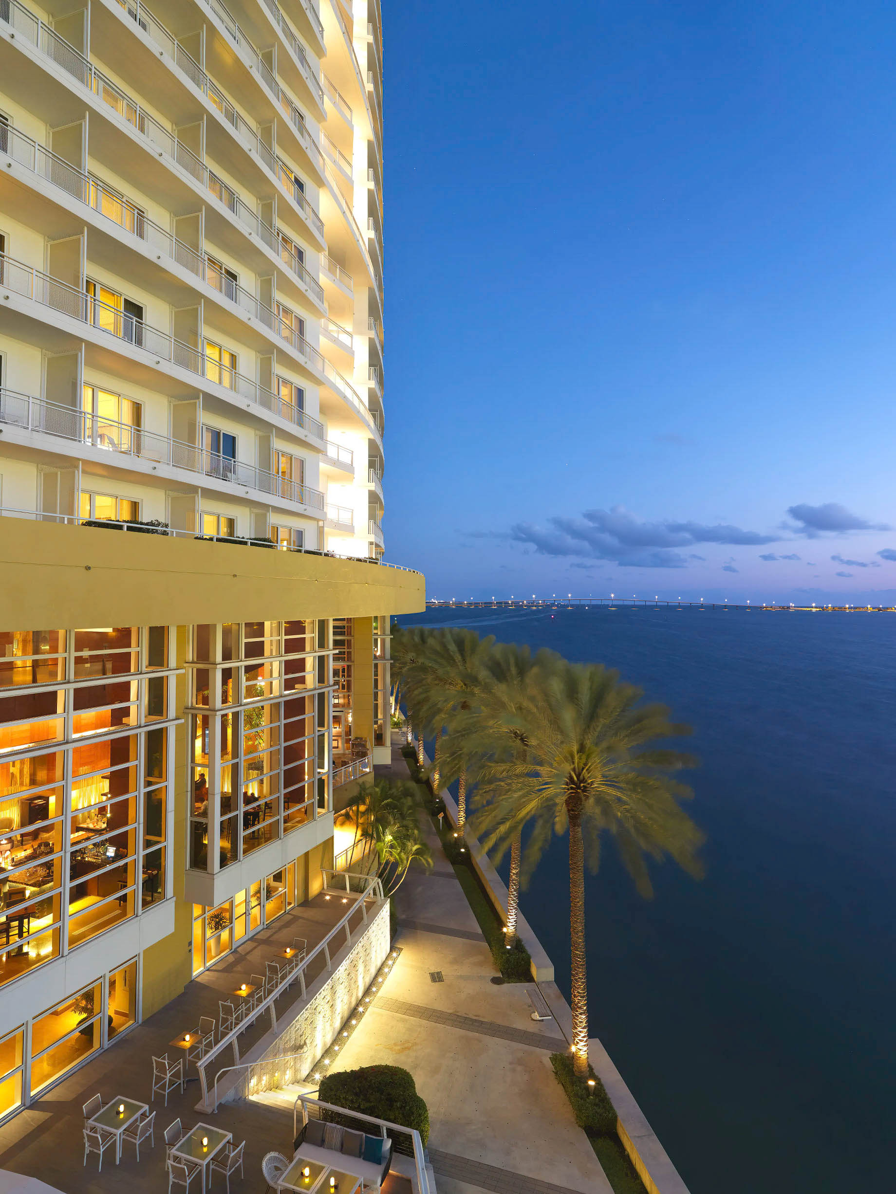 Mandarin Oriental, Miami Hotel – Miami, FL, USA – Exterior View Night