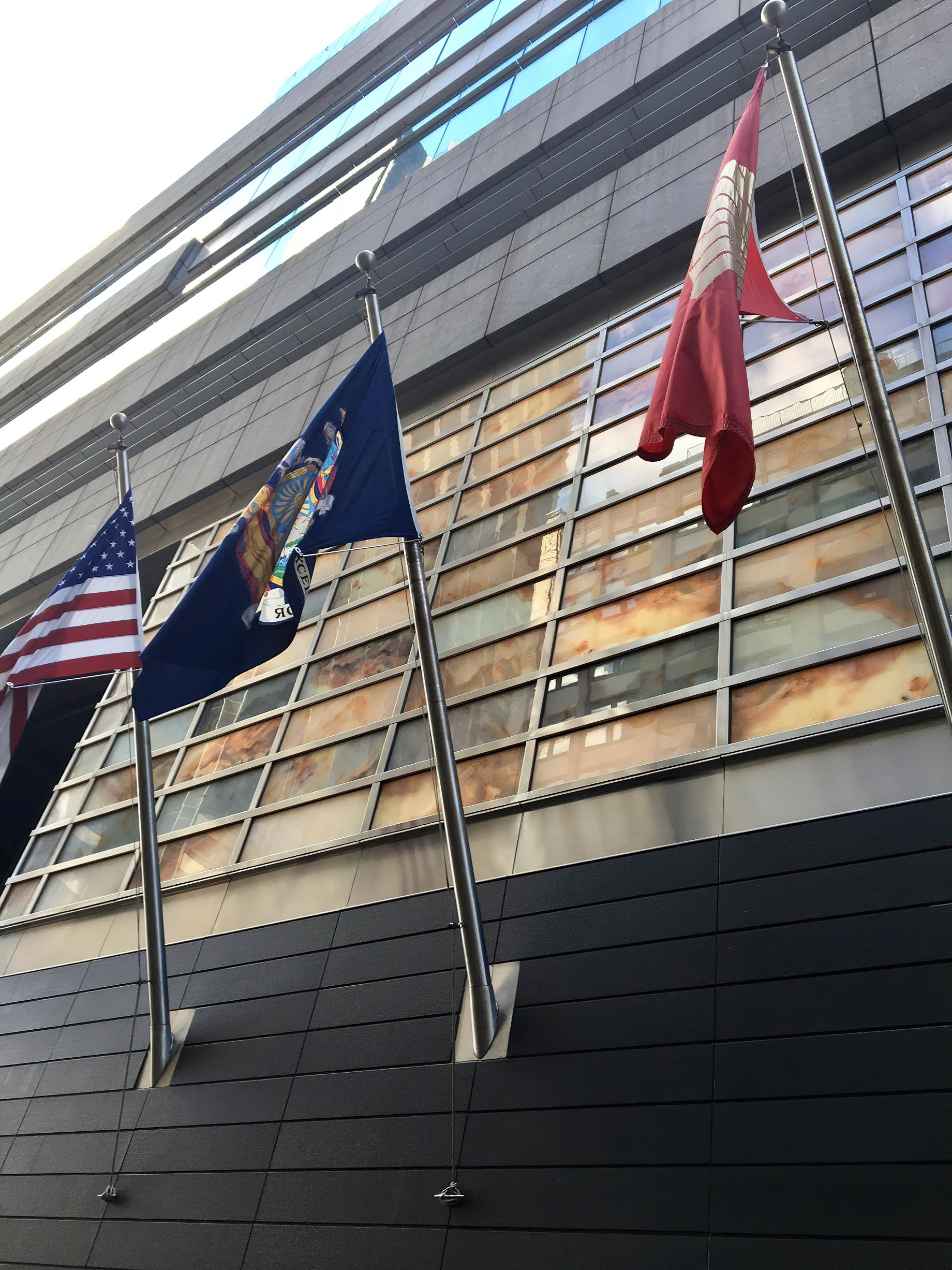 Mandarin Oriental, New York Hotel - New York, NY, USA - Entrance Flags