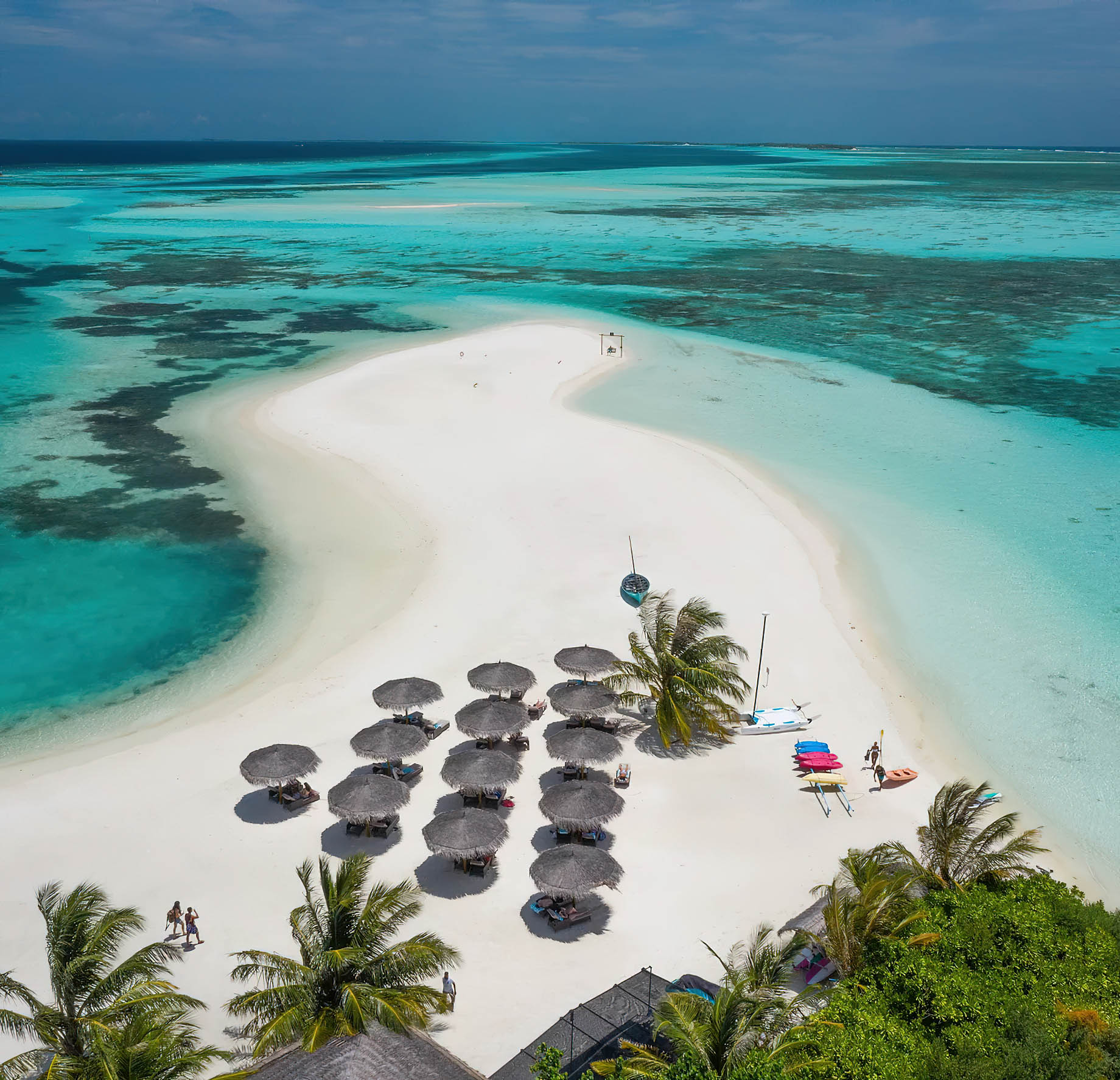 Cocoon Maldives Resort - Ookolhufinolhu, Lhaviyani Atoll, Maldives - Beach Aerial View