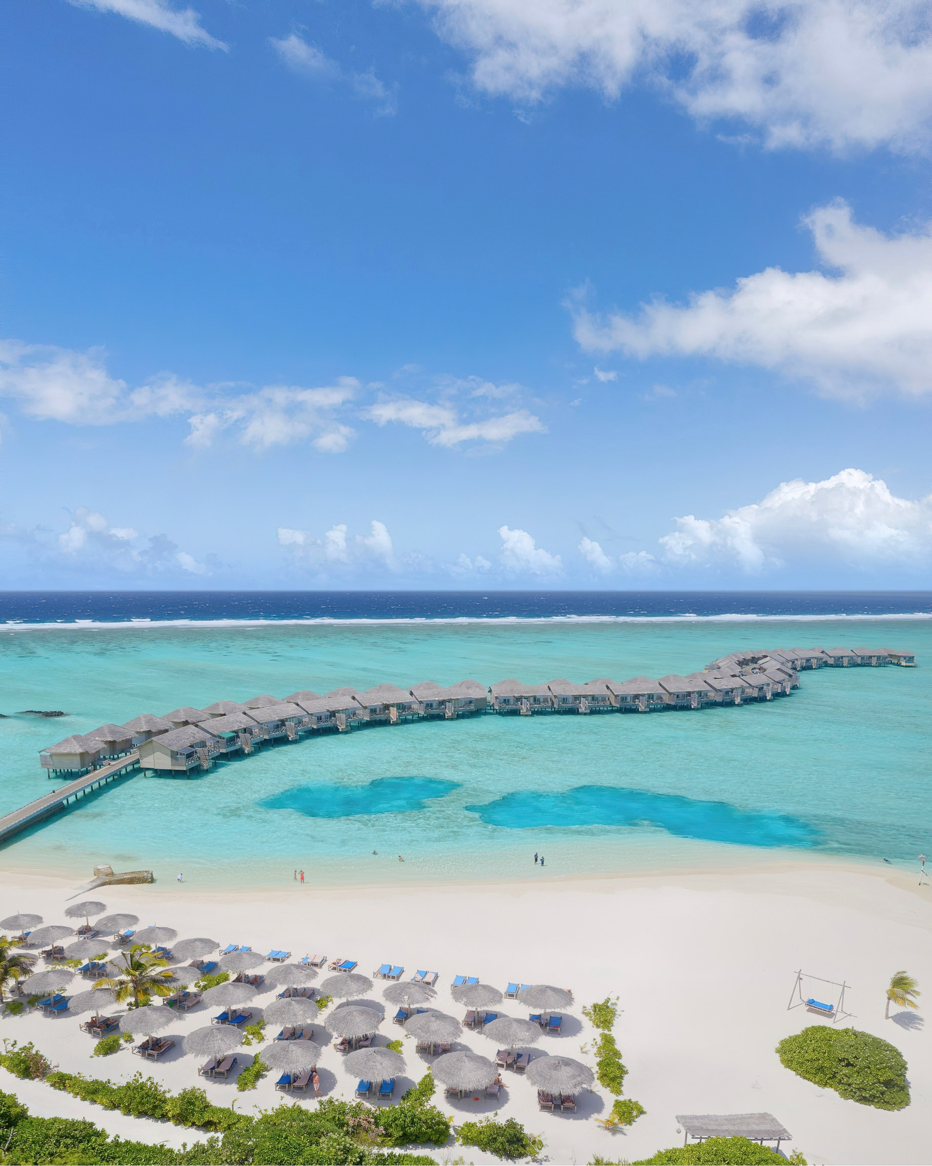 You & Me Maldives Resort – Uthurumaafaru, Raa Atoll, Maldives – Private Beach Aerial View