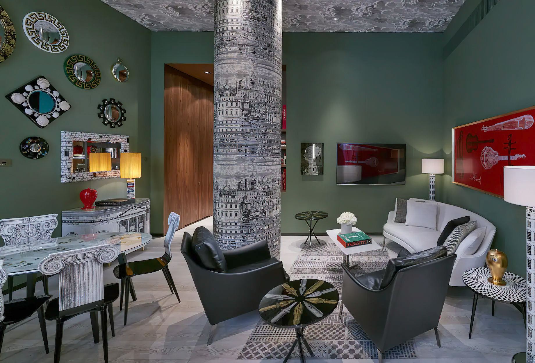 Mandarin Oriental, Milan Hotel – Milan, Italy – Fornasetti Suite Living Area
