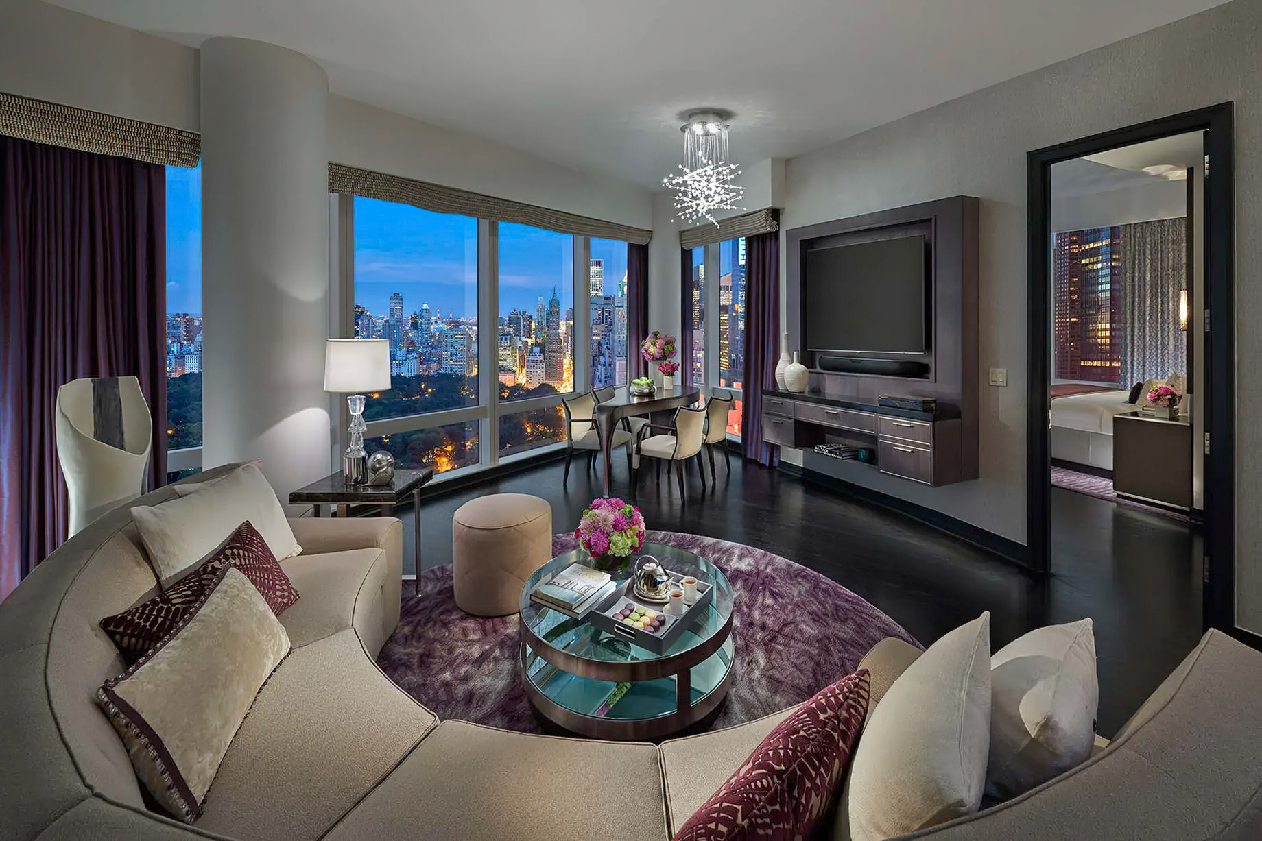 Mandarin Oriental, New York Hotel – New York, NY, USA – Premier Central Park View Suite Living Room