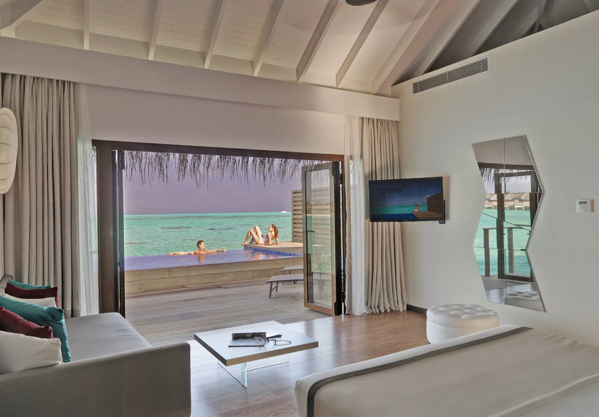 Cocoon Maldives Resort - Ookolhufinolhu, Lhaviyani Atoll, Maldives - Lagoon Overwater Suite with Pool Interior