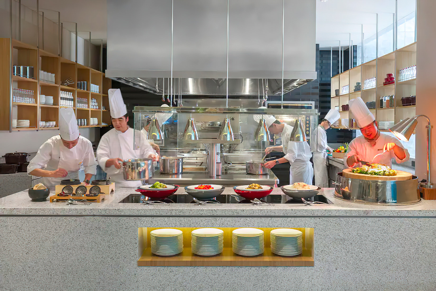 Mandarin Oriental Pudong, Shanghai Hotel - Shanghai, China - Zest Restaurant Kitchen