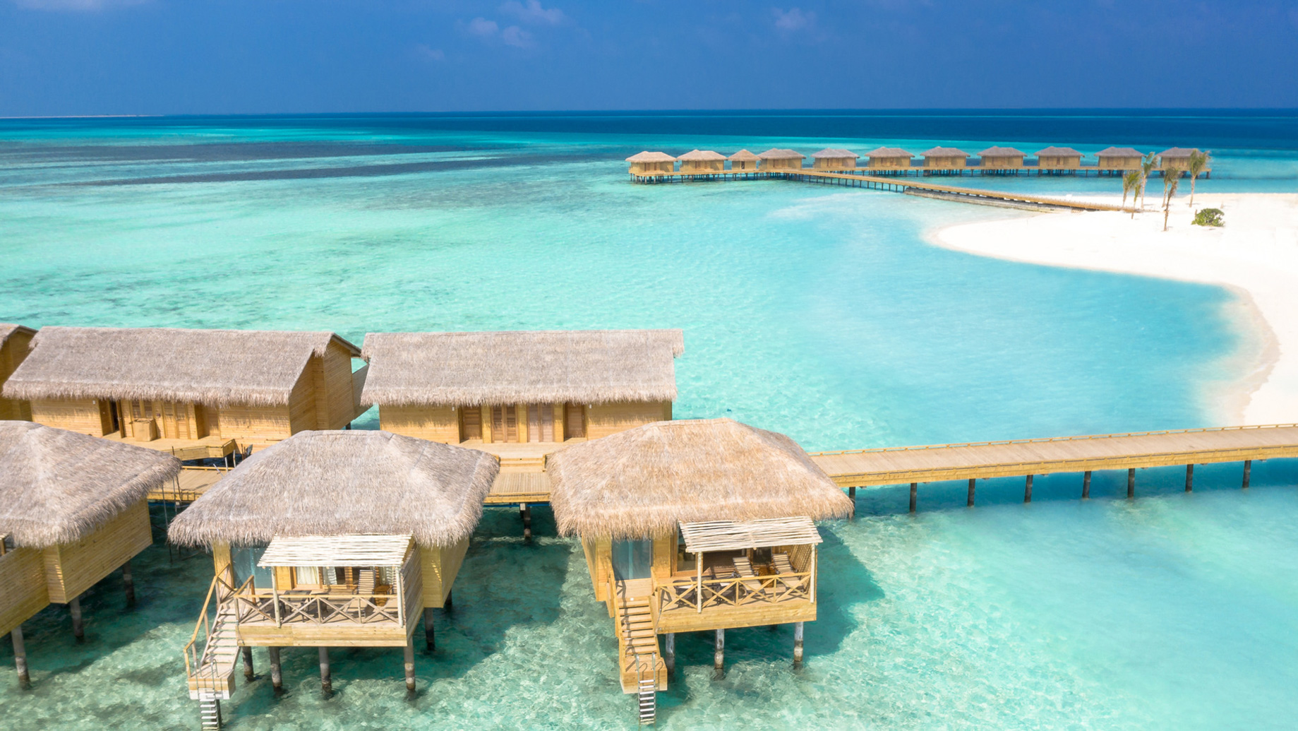 You & Me Maldives Resort - Uthurumaafaru, Raa Atoll, Maldives - Dolphin Overwater Villa Aerial View