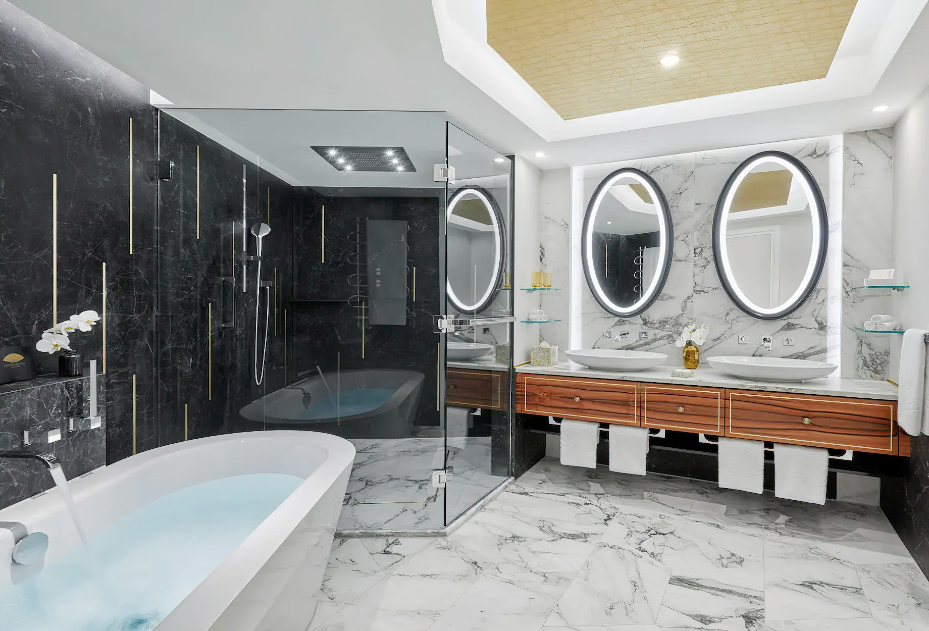 Mandarin Oriental, Munich Hotel – Munich, Germany – Deluxe Room Bathroom