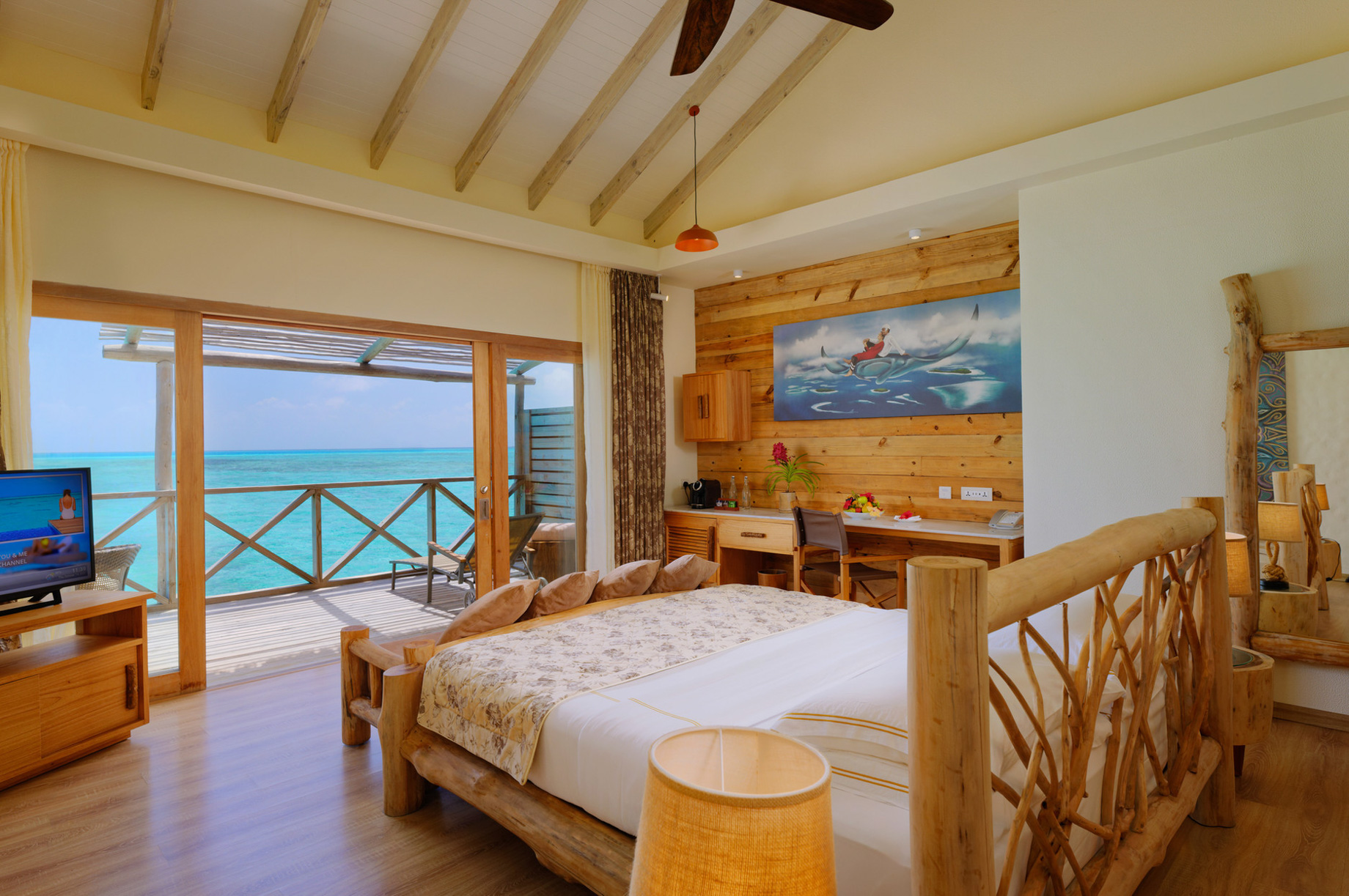 You & Me Maldives Resort - Uthurumaafaru, Raa Atoll, Maldives - Manta Overwater Villa Bedoom View