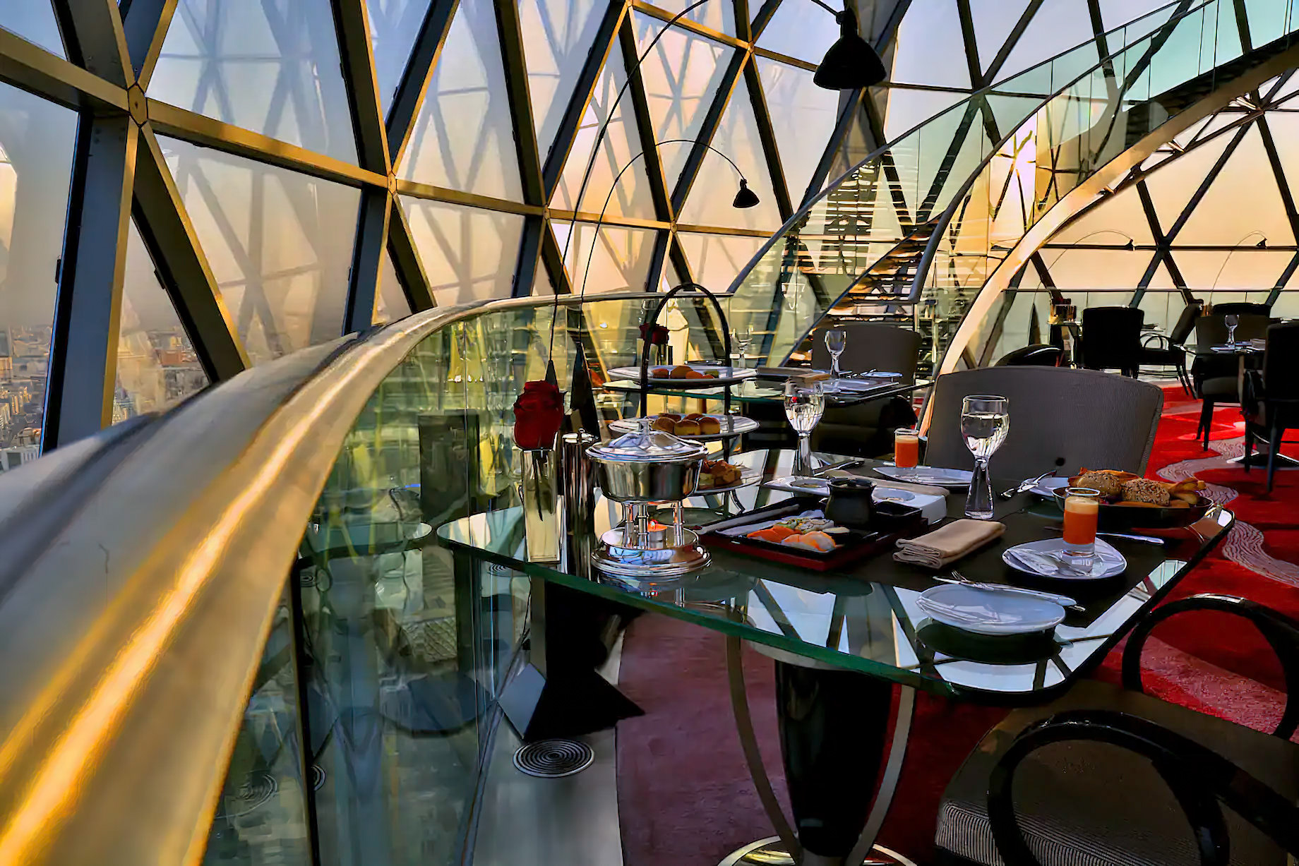 Al Faisaliah Hotel – Riyadh, Saudi Arabia – The Globe Asir Lounge Table Setting