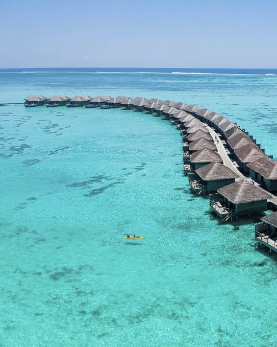 Cocoon Maldives Resort - Ookolhufinolhu, Lhaviyani Atoll, Maldives - Lagoon Overwater Villas Aerial View