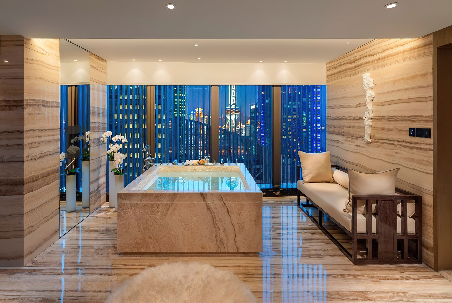 Mandarin Oriental Pudong, Shanghai Hotel – Shanghai, China – Presidential Suite Bathroom