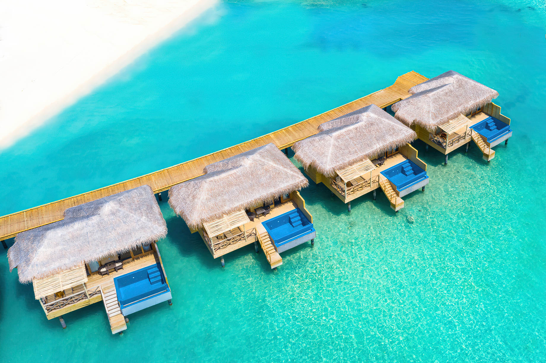 You & Me Maldives Resort – Uthurumaafaru, Raa Atoll, Maldives – Aqua Suite with Pool Aerial Beach View