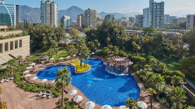 Mandarin Oriental, Santiago Hotel - Santiago, Chile - Exterior Pool Aerial View