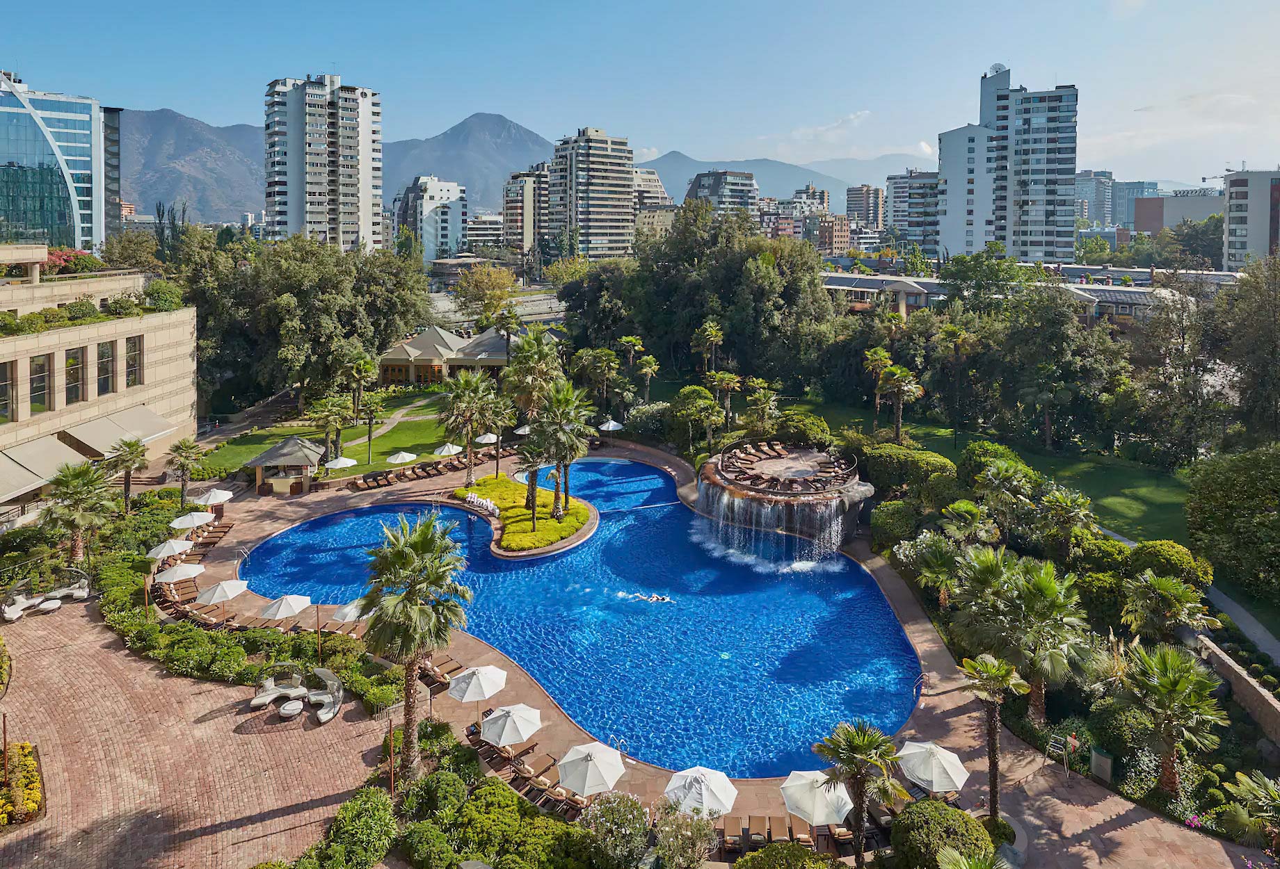 Mandarin Oriental, Santiago Hotel - Santiago, Chile - Exterior Pool Aerial View