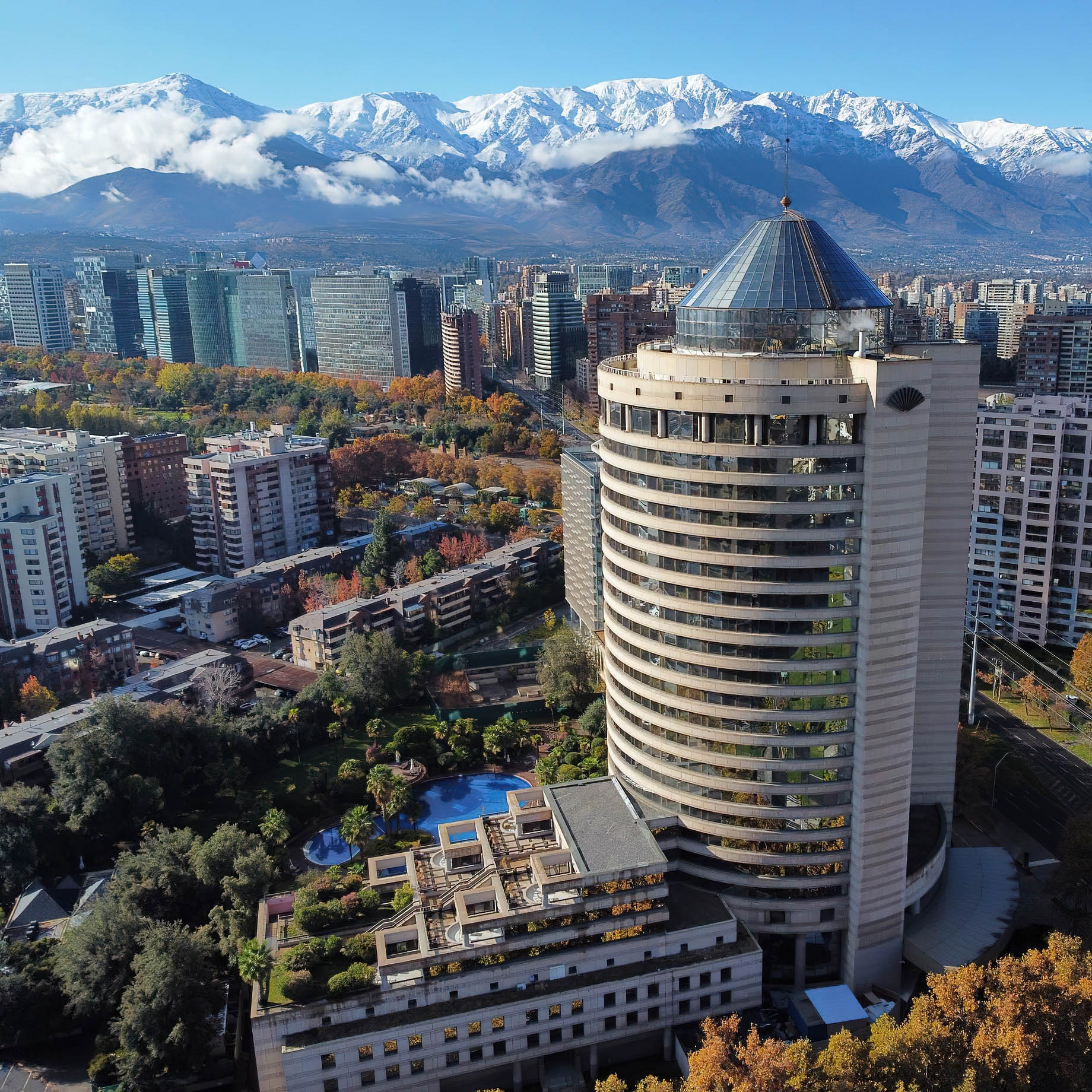 Mandarin Oriental, Santiago Hotel - Santiago, Chile - Exterior Aerial View