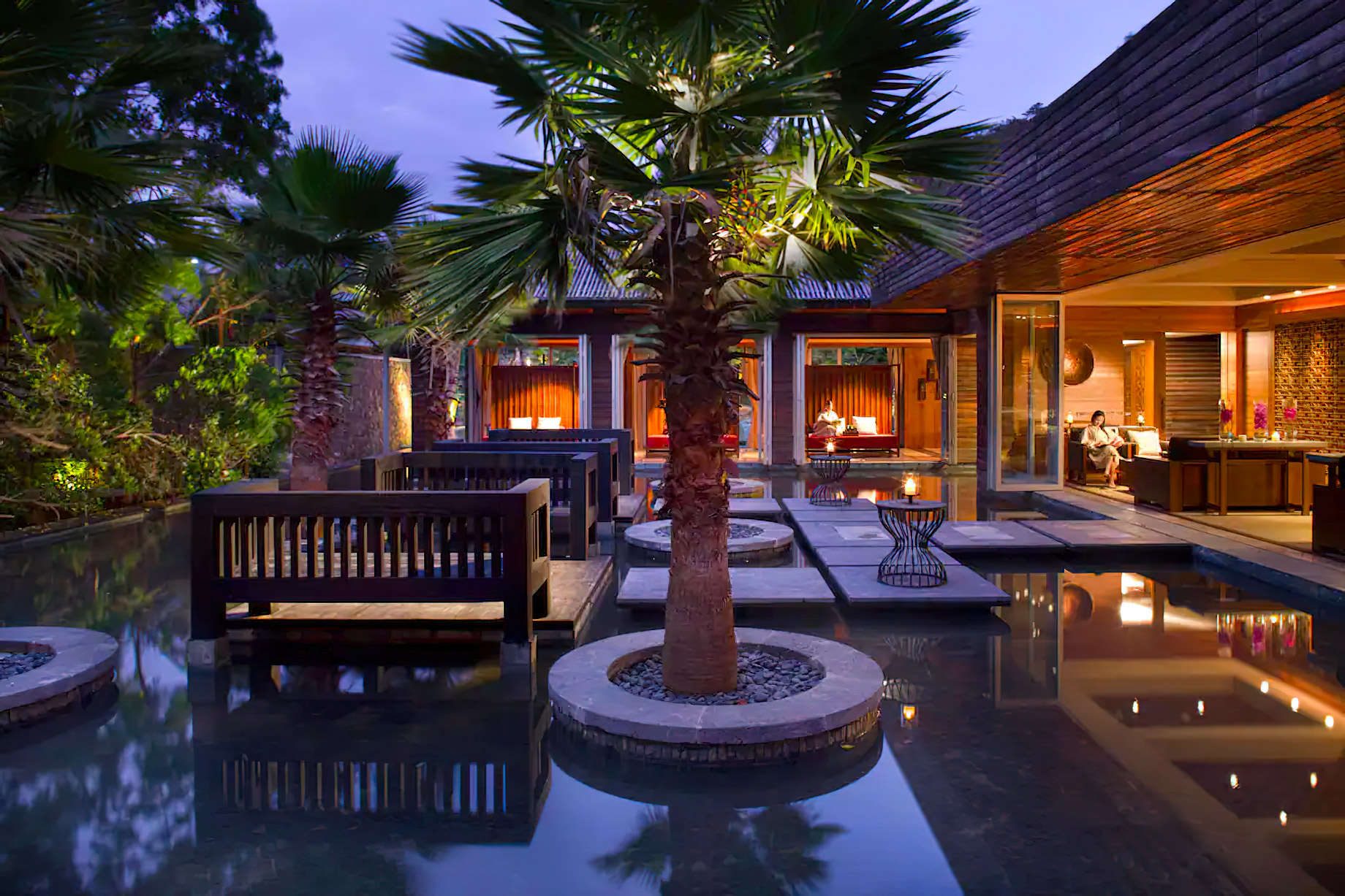 Mandarin Oriental, Sanya Hotel - Hainan, China - Spa Exterior Dusk