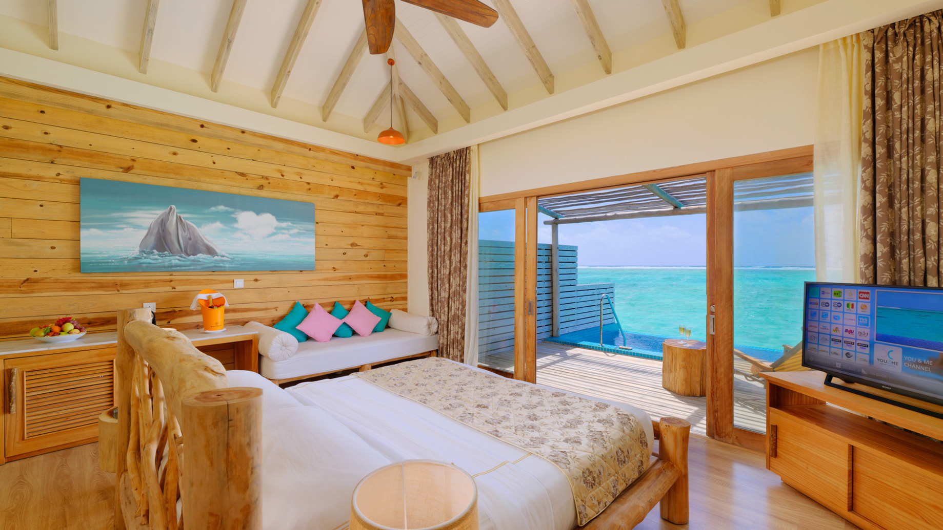 You & Me Maldives Resort - Uthurumaafaru, Raa Atoll, Maldives - Dolphin Overwater Pool Villa Interior