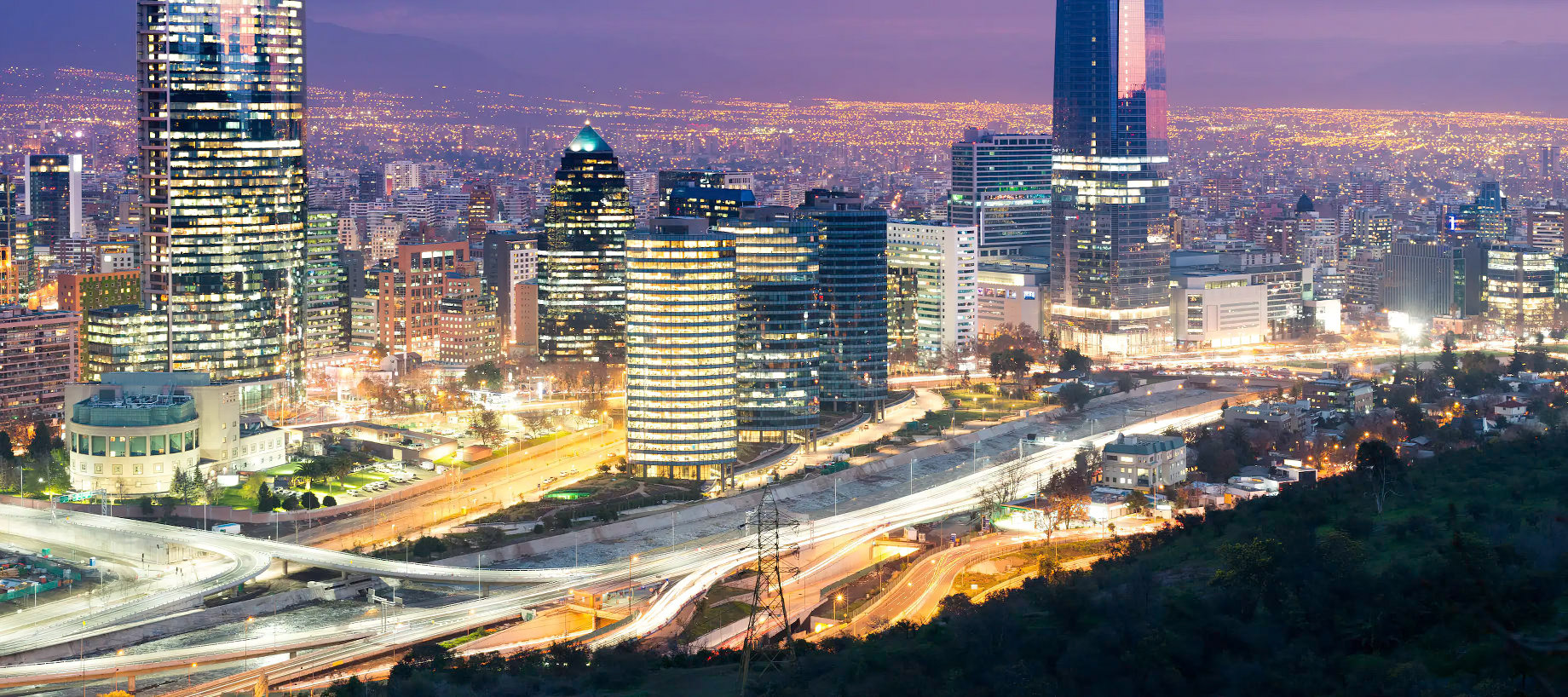 Mandarin Oriental, Santiago Hotel – Santiago, Chile – City Skyline Night View
