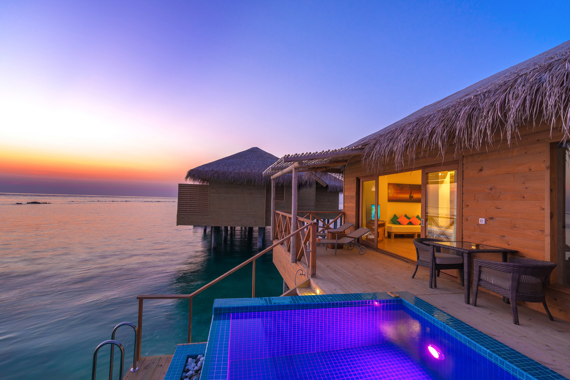 You & Me Maldives Resort – Uthurumaafaru, Raa Atoll, Maldives – Aqua Suite with Pool Sunset