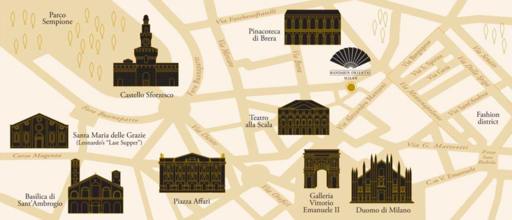 Mandarin Oriental, Milan Hotel - Milan, Italy - Map