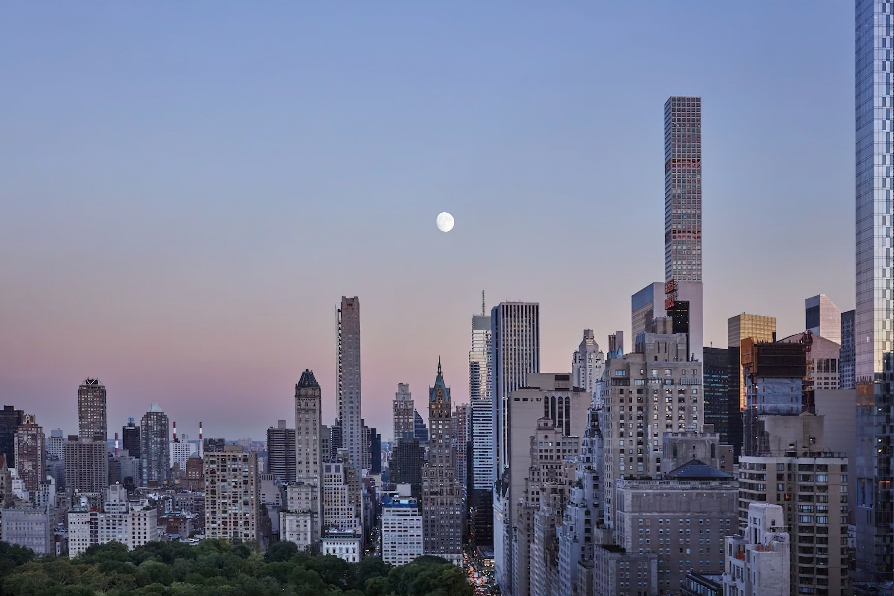 Mandarin Oriental, New York Hotel - New York, NY, USA - Central Park City Skyline View Night