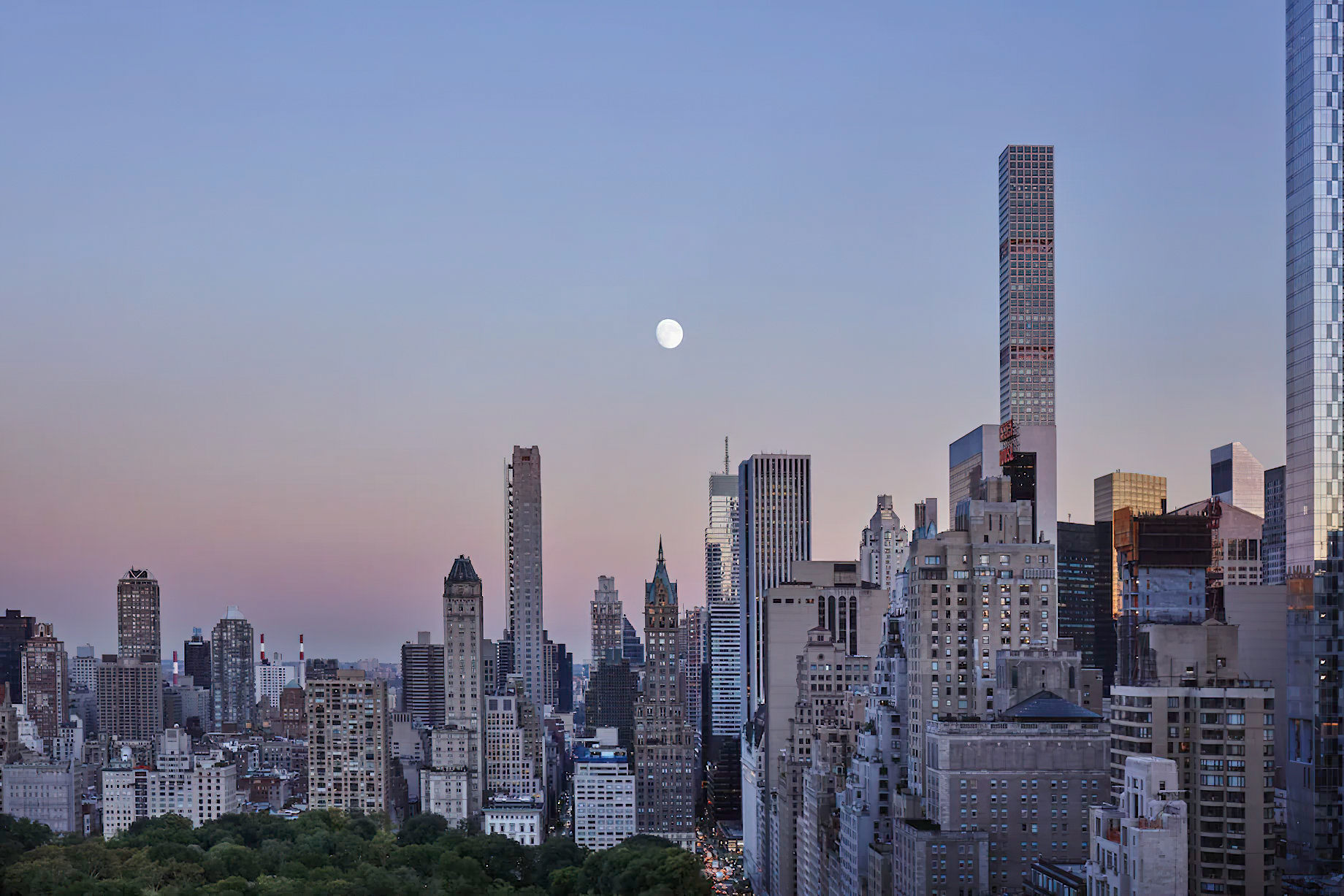 Mandarin Oriental, New York Hotel – New York, NY, USA – Central Park City Skyline View Night