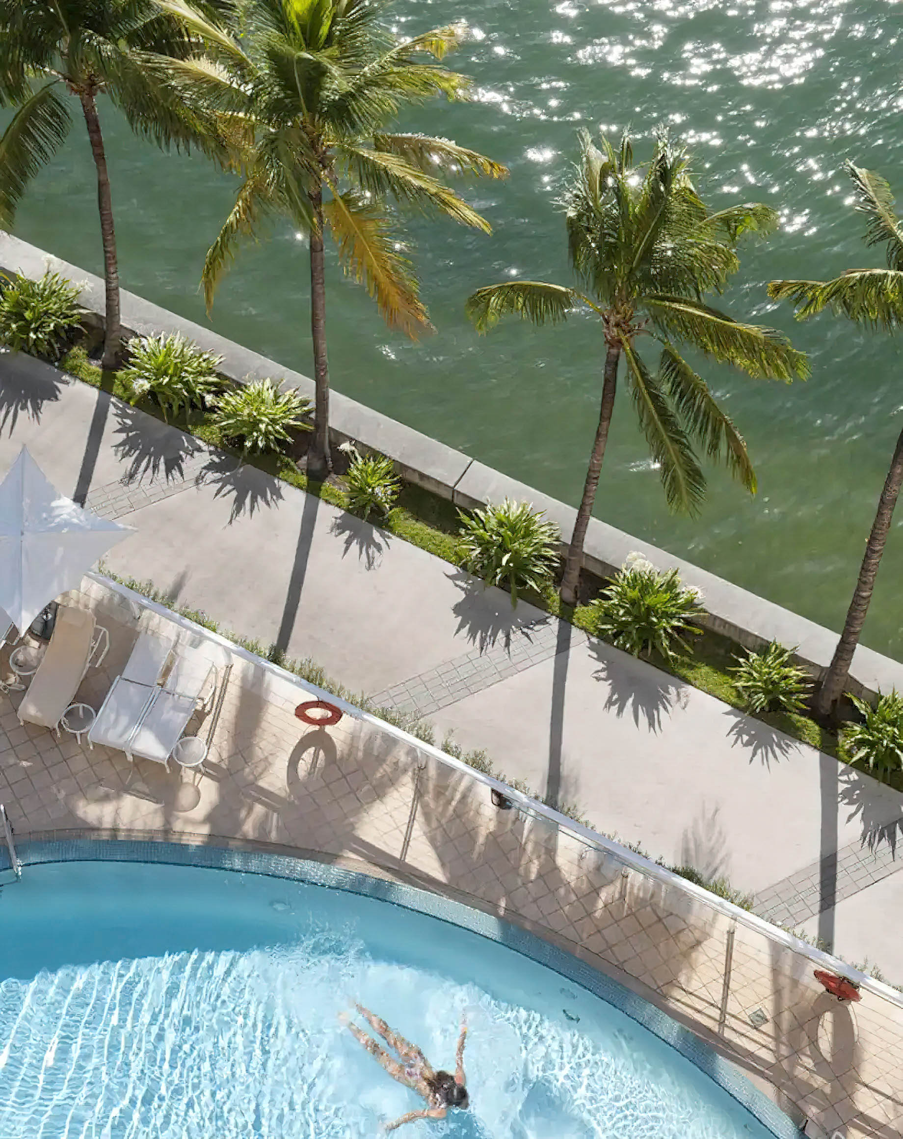 Mandarin Oriental, Miami Hotel – Miami, FL, USA – Outdoor Pool Aerial View