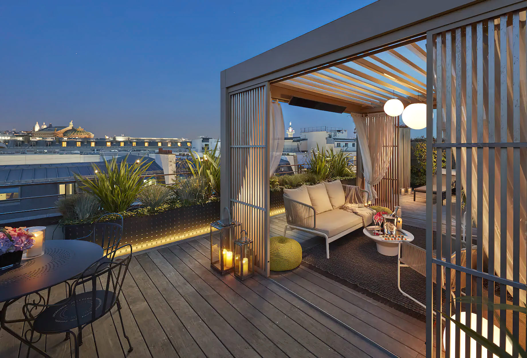 062 – Mandarin Oriental, Paris Hotel – Paris, France – Mandarin Penthouse Terrace Night