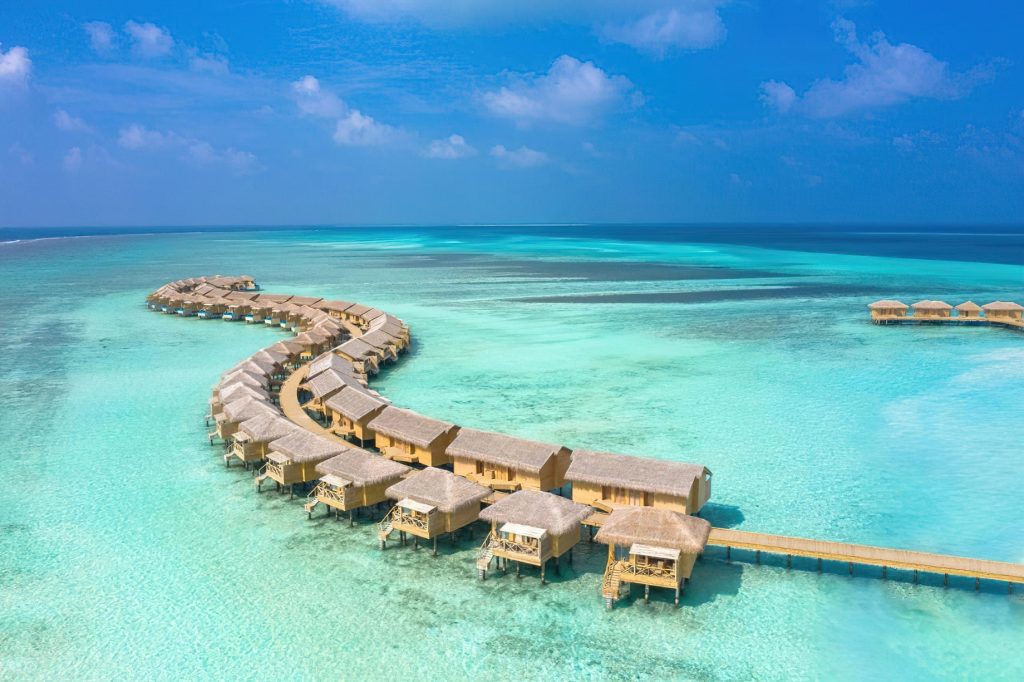 You & Me Maldives Resort - Uthurumaafaru, Raa Atoll, Maldives - Overwater Villas Aerial View