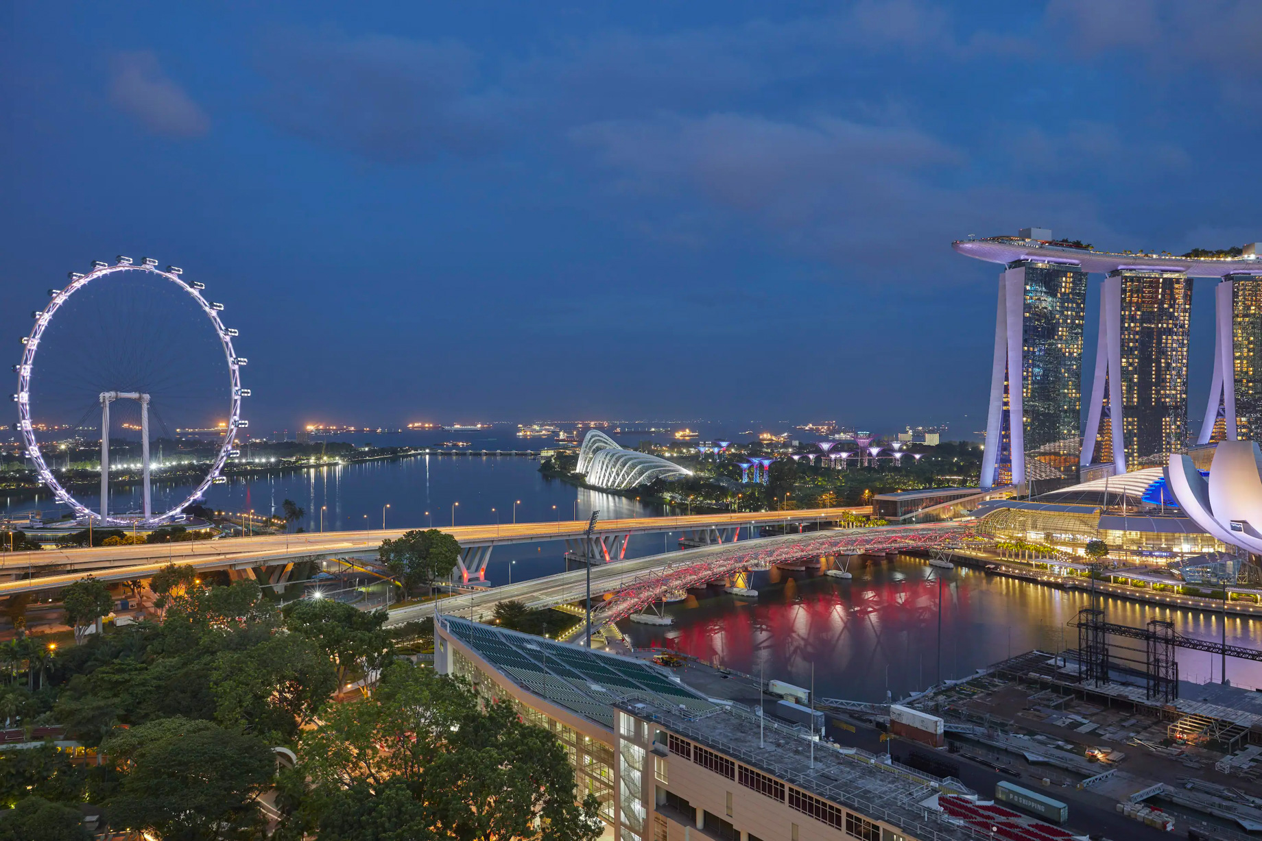 Mandarin Oriental, Singapore Hotel – Singapore – Marina Bay View Dusk