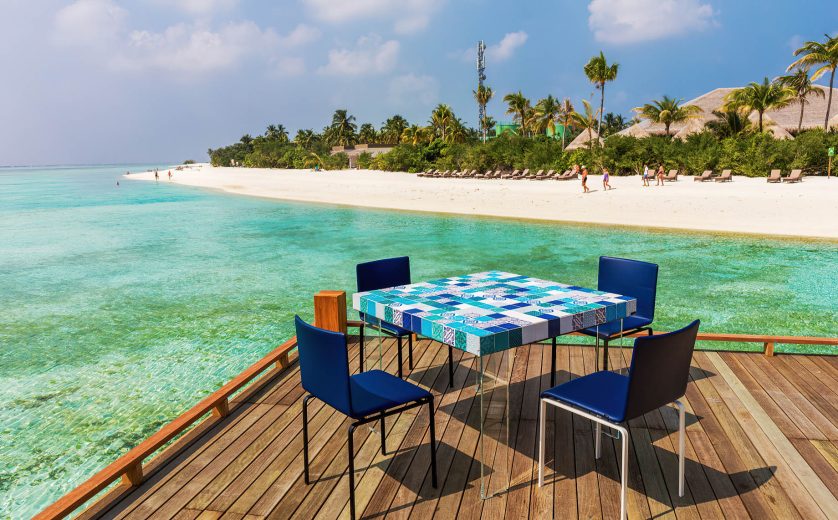 Cocoon Maldives Resort - Ookolhufinolhu, Lhaviyani Atoll, Maldives - Manta Overwater Restaurant Dining Table