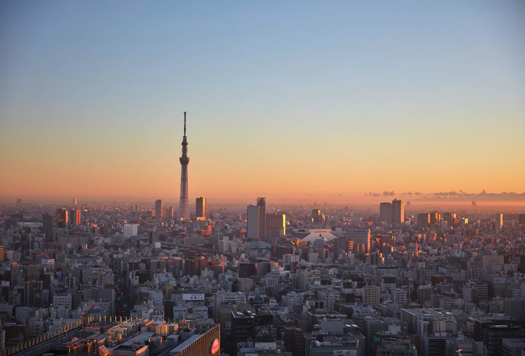 Mandarin Oriental, Tokyo Hotel - Tokyo, Japan - City Skyline View Sunrise