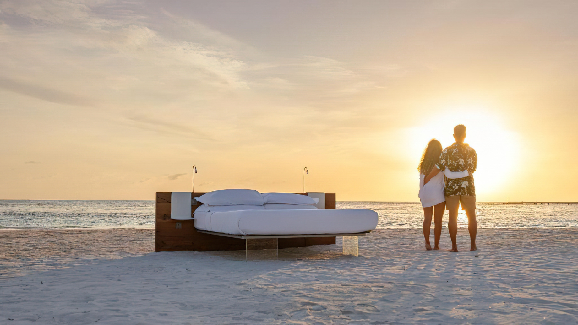 Cocoon Maldives Resort – Ookolhufinolhu, Lhaviyani Atoll, Maldives – Beach Bed Sleeping Experience Sunset
