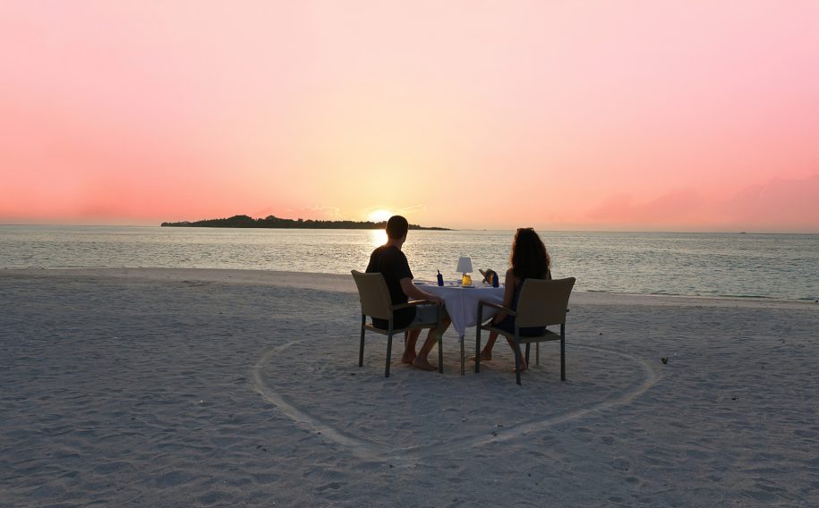 Cocoon Maldives Resort - Ookolhufinolhu, Lhaviyani Atoll, Maldives - Beach Dining Experience Sunset