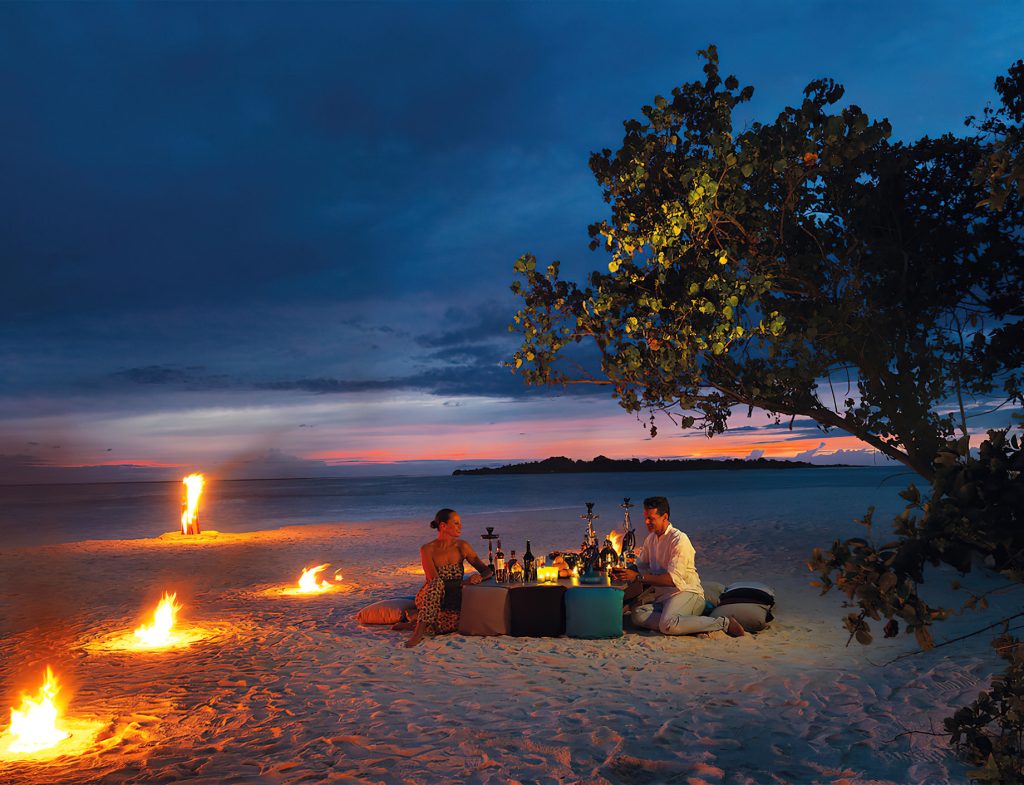 Cocoon Maldives Resort - Ookolhufinolhu, Lhaviyani Atoll, Maldives - Palm Square Beach Dining Night